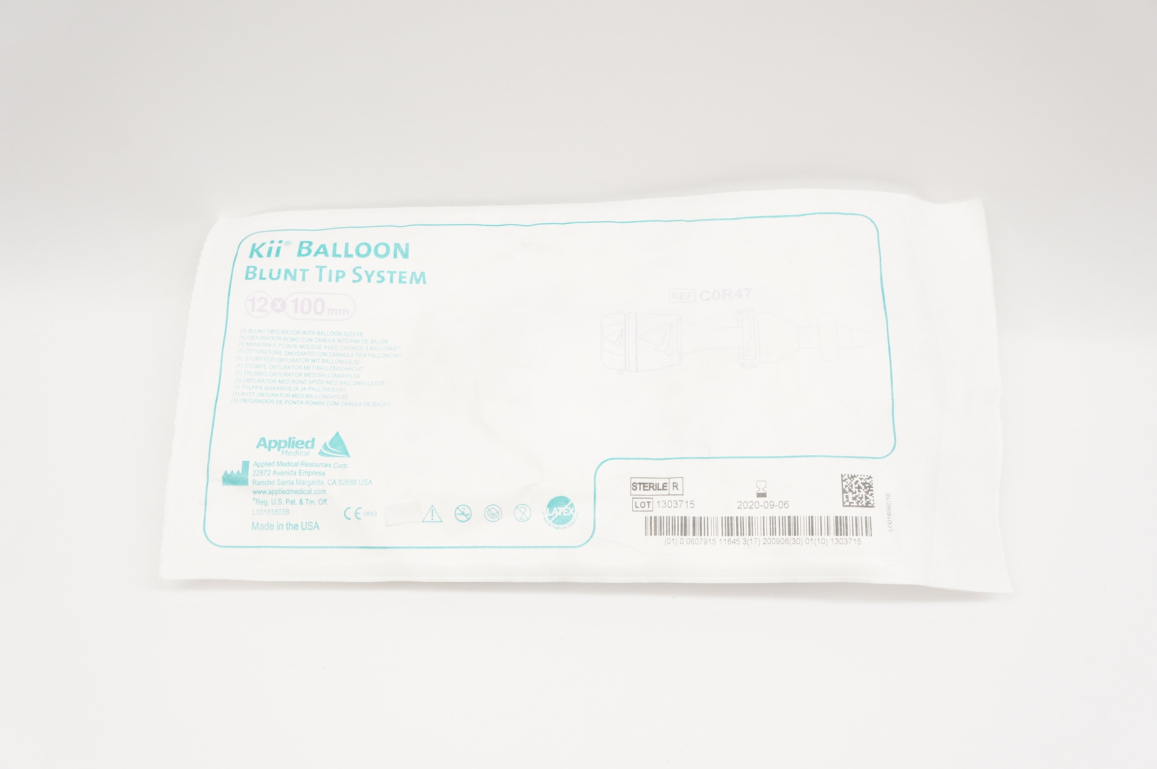 Applied Medical C0R47 Kii Balloon Blunt Tip System, 12mm x 100mm (x)