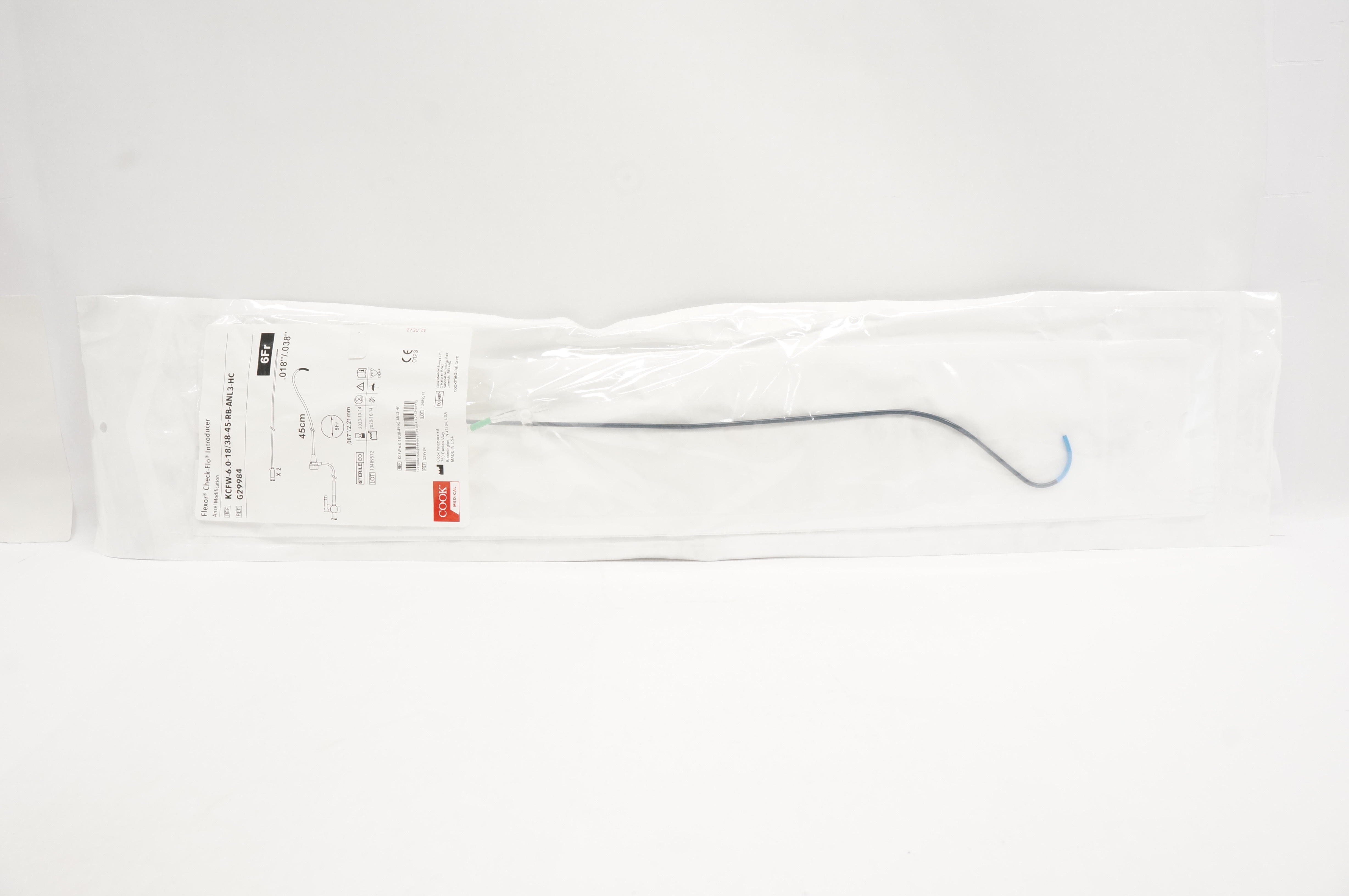 Cook Medical G29984 Flexor Check Flo Introducer 6Fr x 45cm x .018 x .038inch