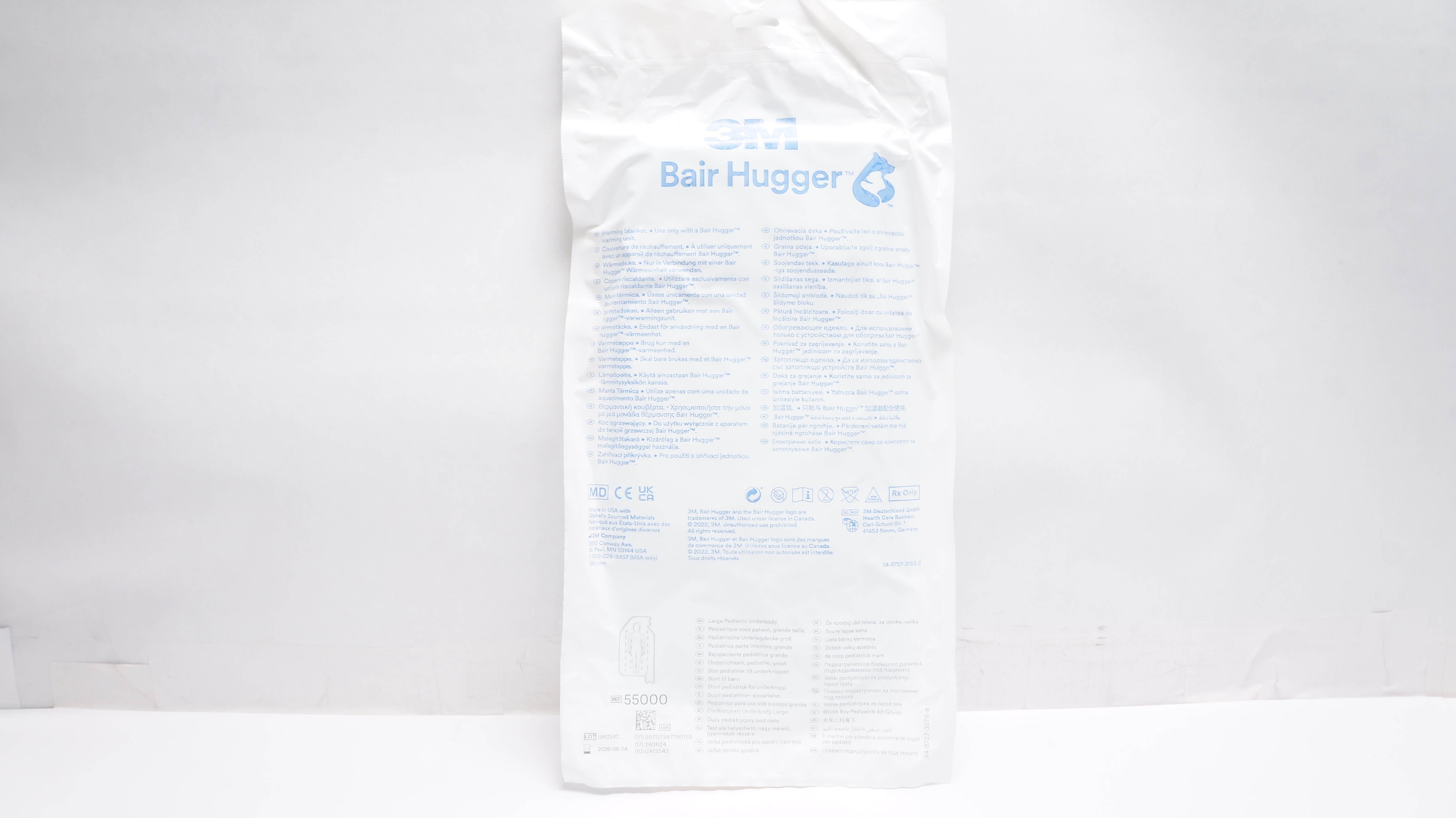 3M 55000 Bair Hugger Pediatric Underbody Warming Blanket, Large
