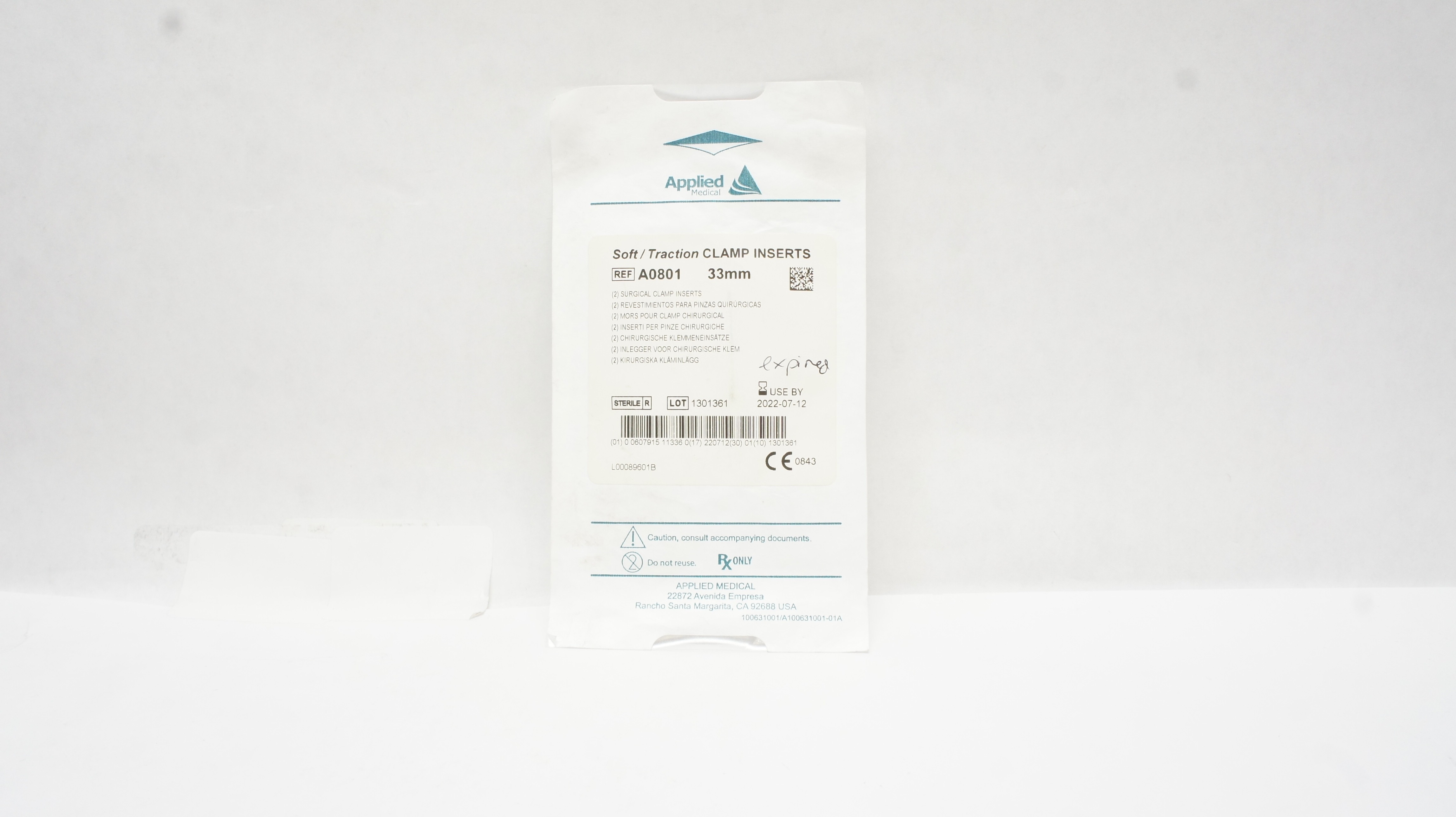 Applied Medical A0801 Soft/Traction Surgical Clamp Inserts 33mm - Pack of 2(x)