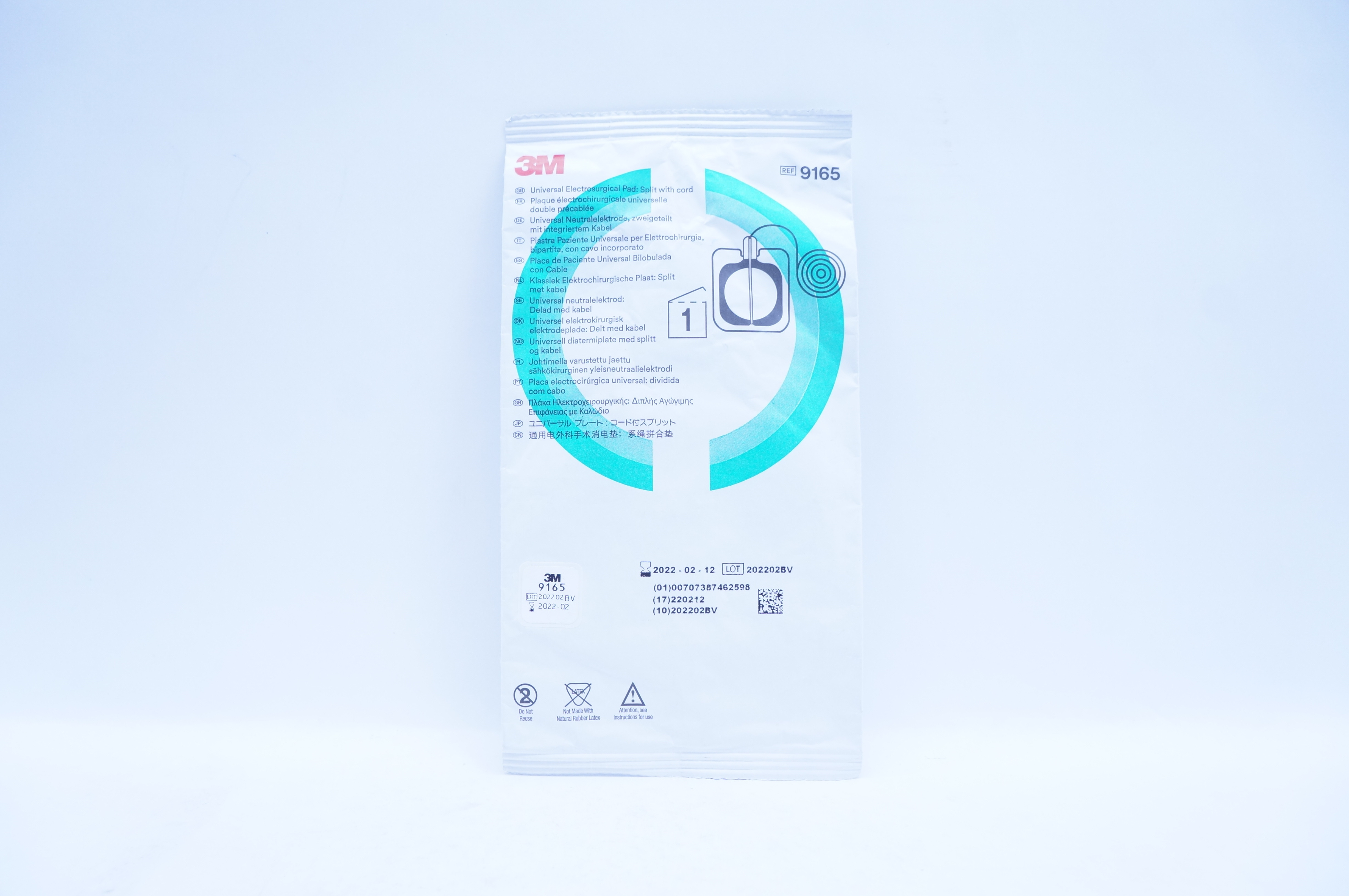 3M 9165 Universal Electrosurgical Pad: Split With Cord (x)