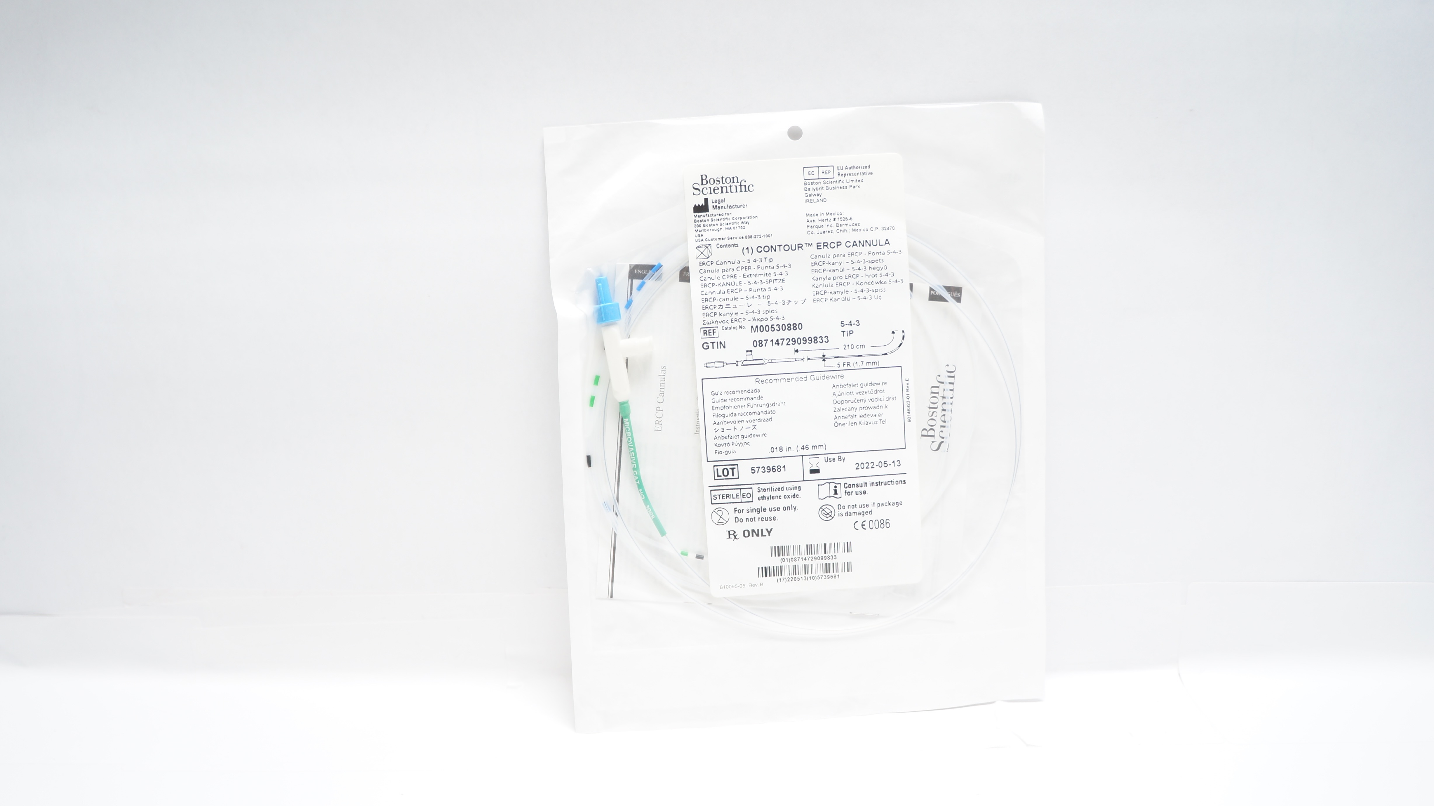 Boston Scientific M00530880 Contour ERCP Cannula 5-4-3 Tip 5 Fr. x 210 cm (x)