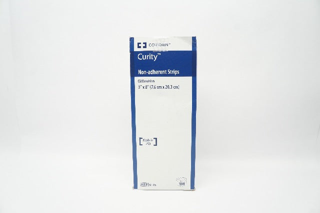 Covidien 6115 Curity Non-Adherent Strips Oil Emulsion 3inch x 8in.- Pack of 108