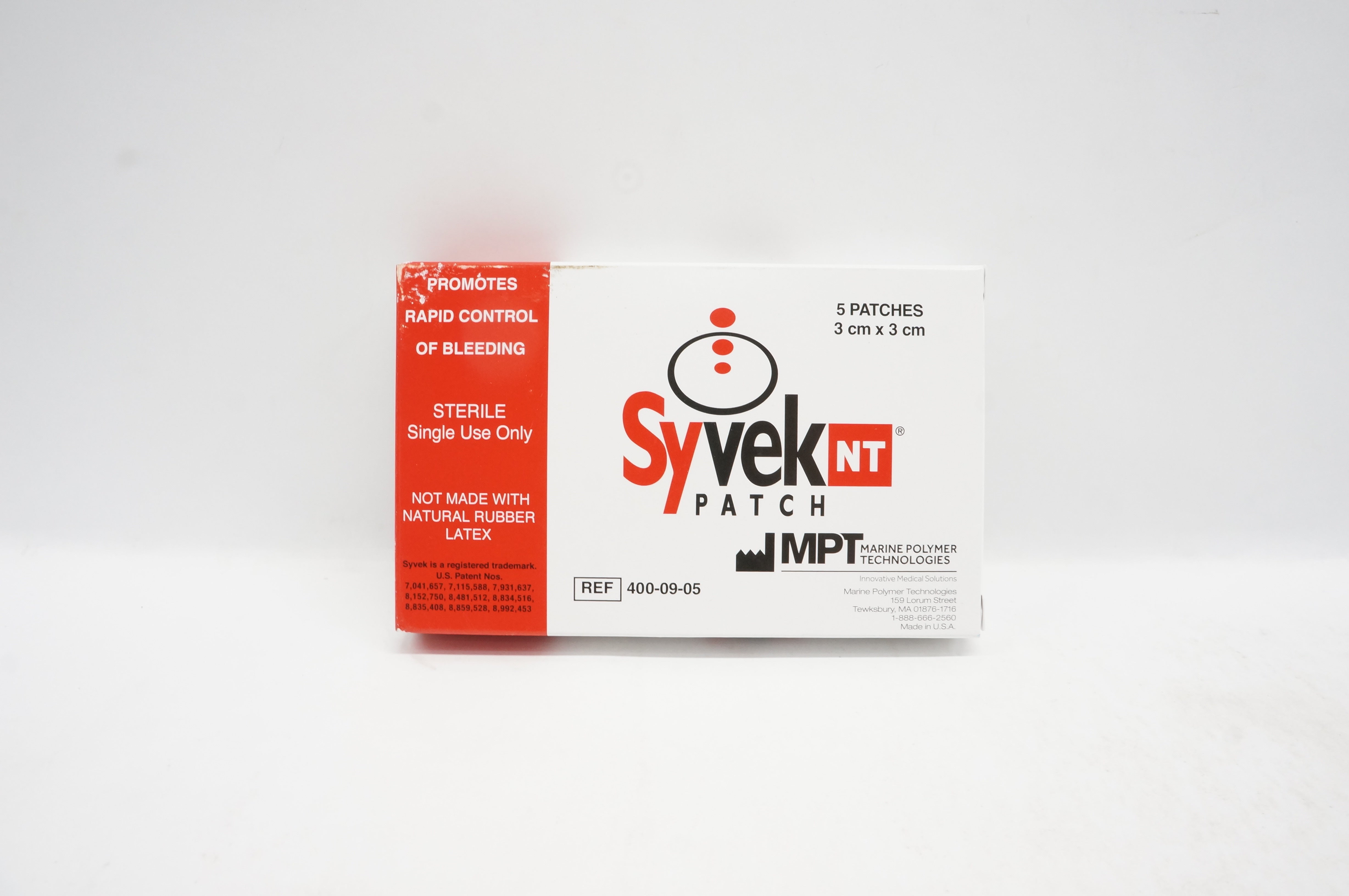 MPT 400-09-05 Syvek NT Patch 3cm x 3xm  - Box of 5