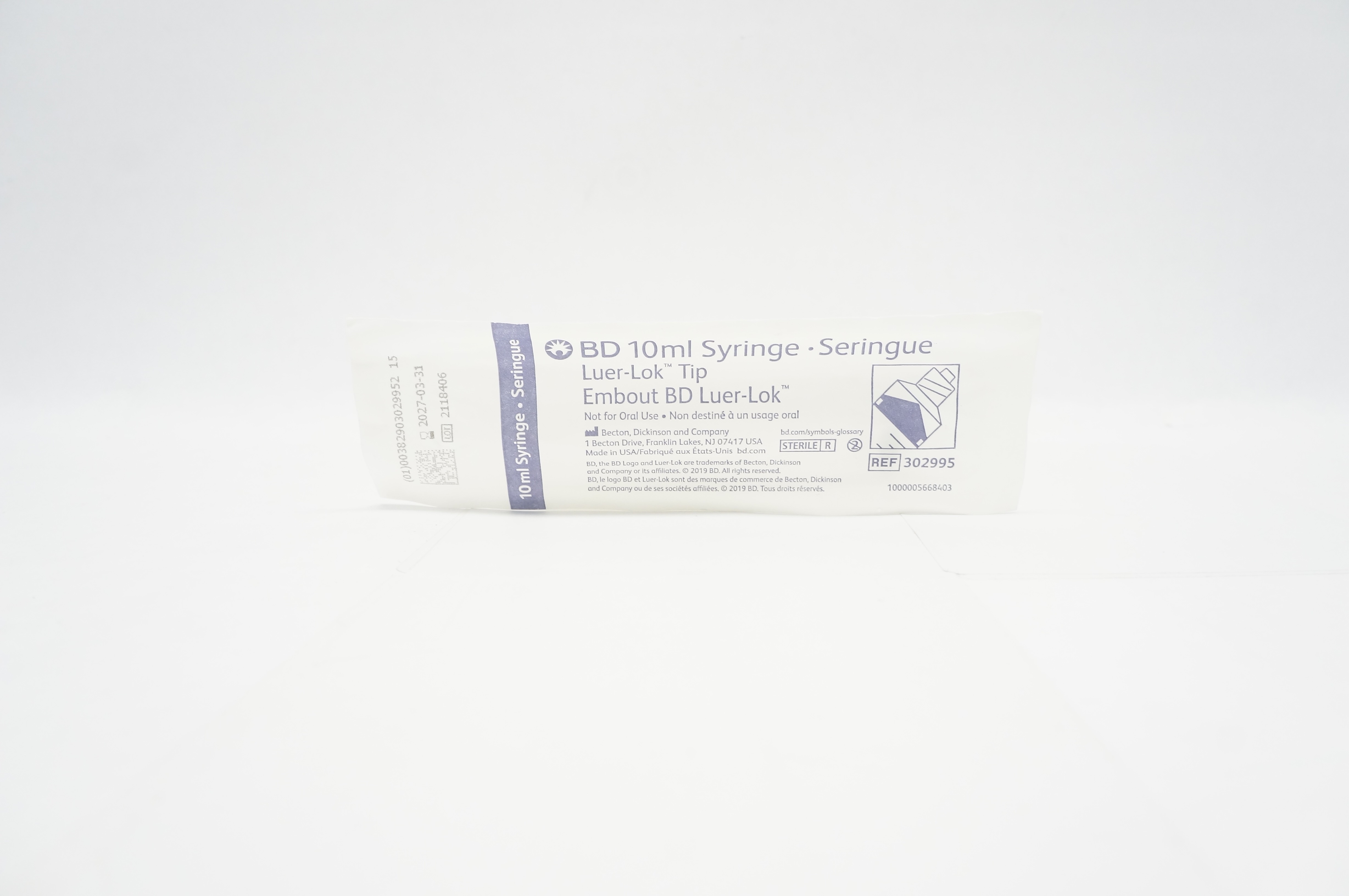 BD 302995 Luer-Lok TIp Syringe 10ml