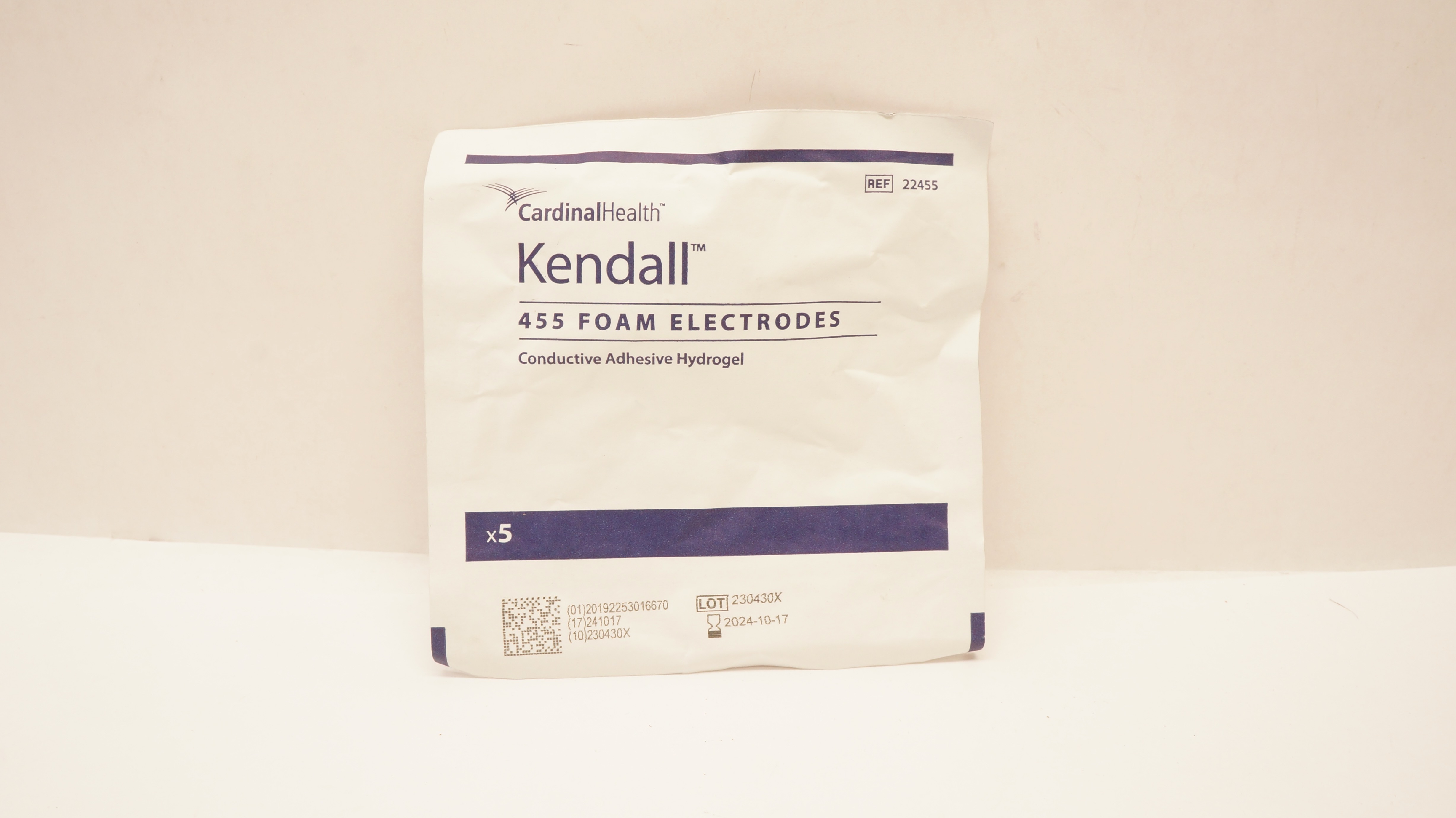Cardinal Health 22455 Kendall 455 Foam Electrodes - Pack of 5
