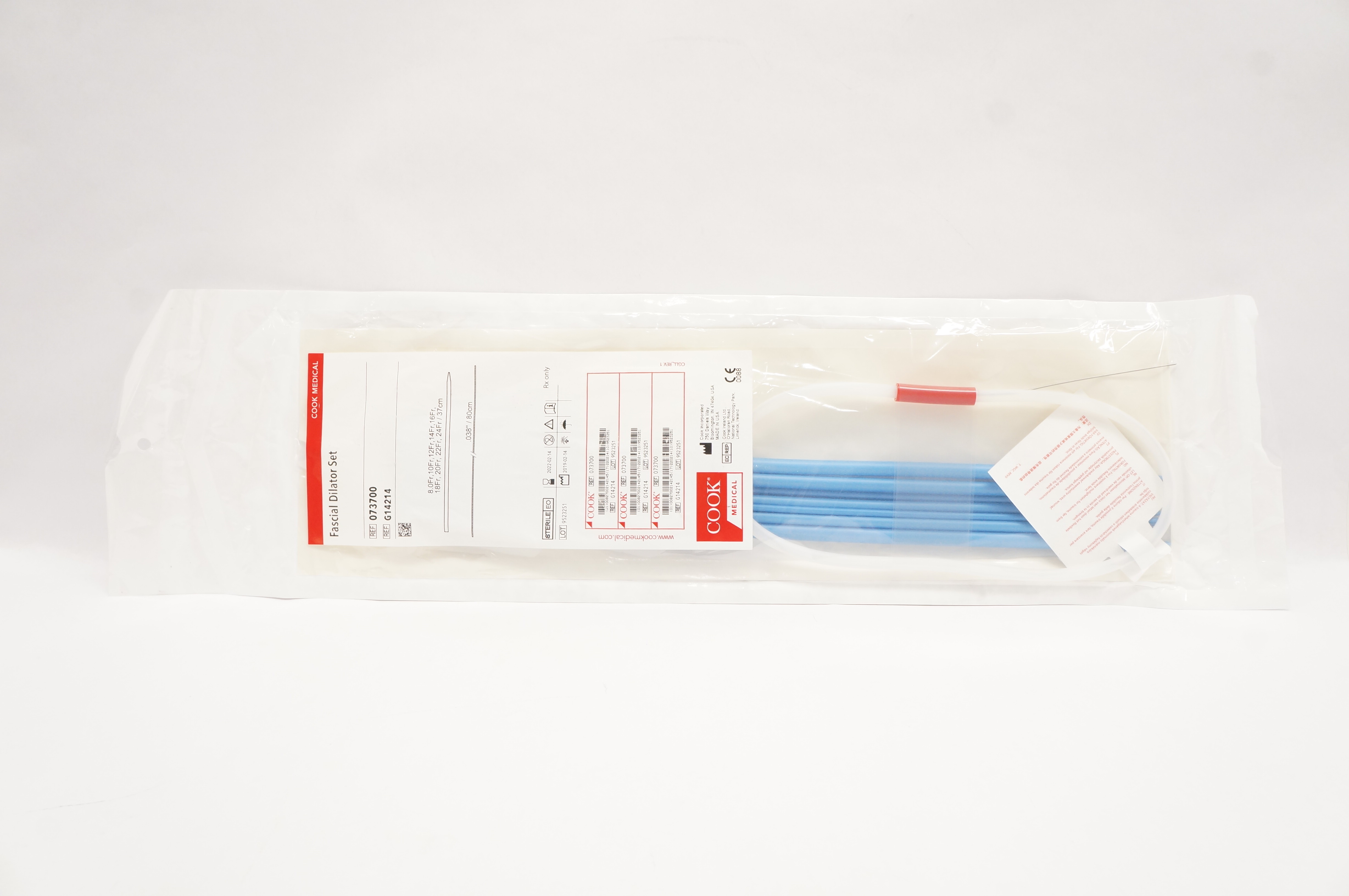 Cook Medical G14214 Fascial Dilator Set 8.0 to 24 Fr x 37 cm (x)