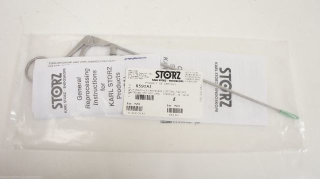Karl Storz 8591AJ Kleinsasser Laryngeal Cutting Forceps w/Round 2mm Cup Jaws