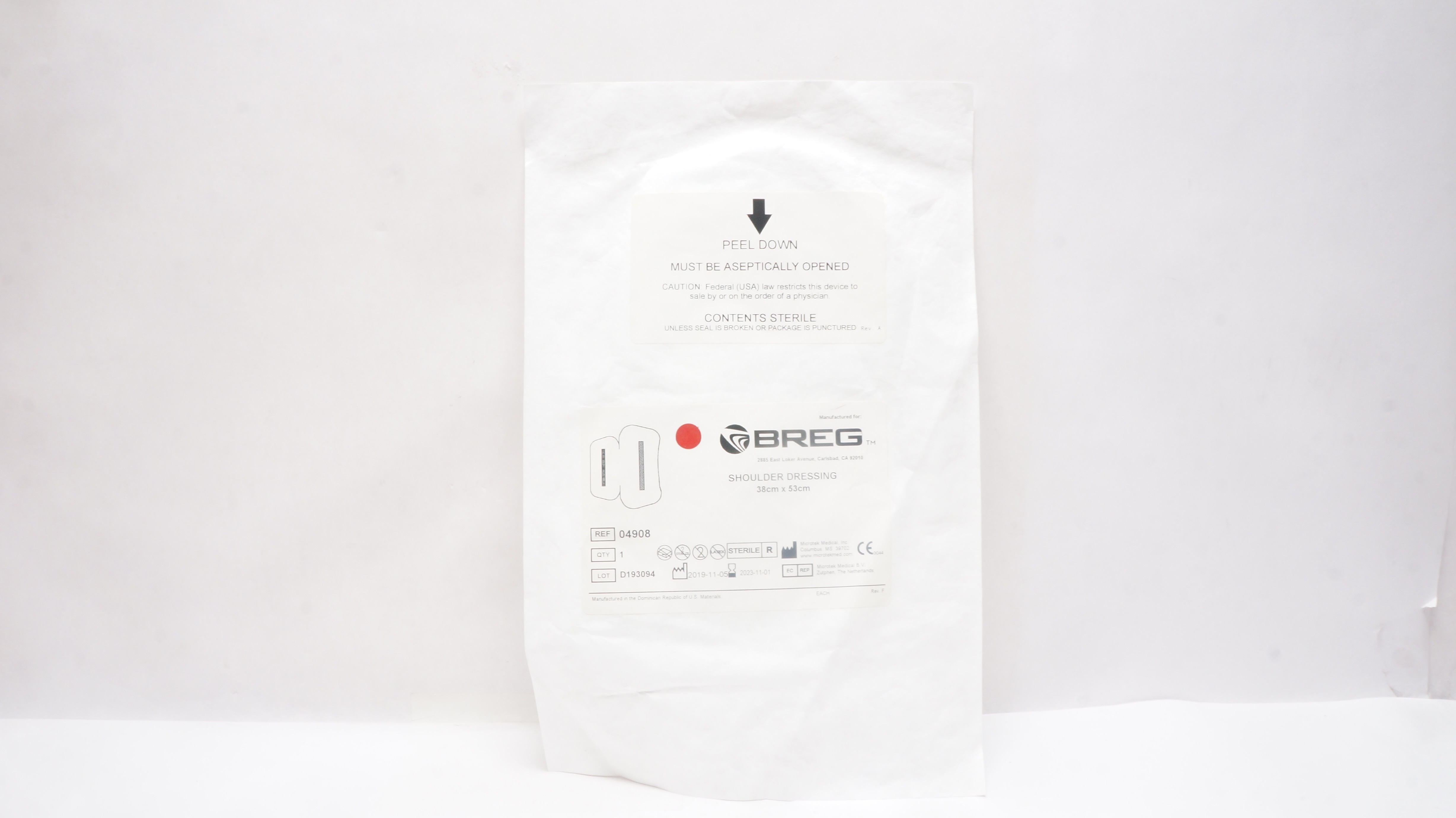 Microtek 04908 Breg  Shoulder Dressing 38cm x 53cm