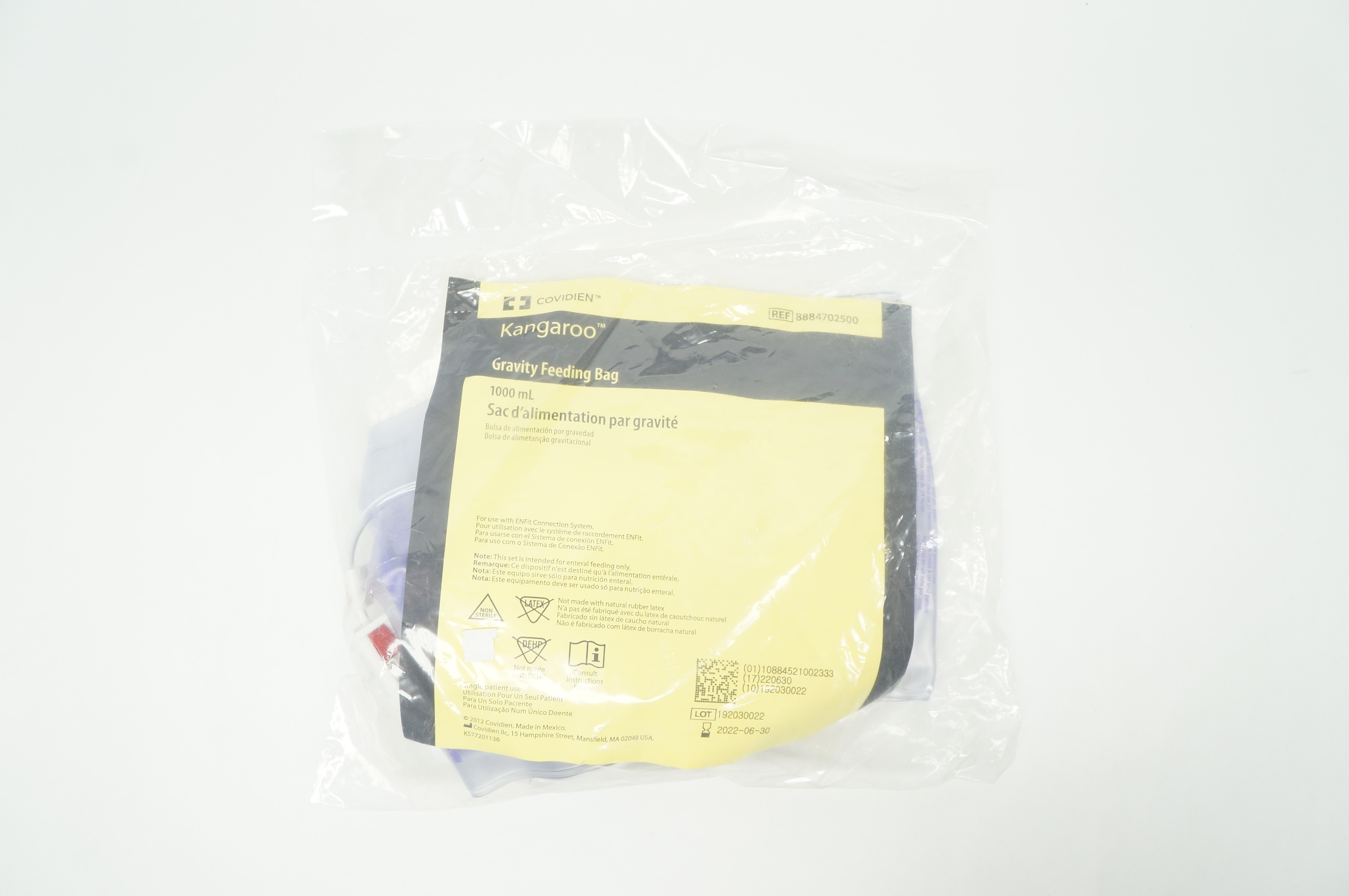 Covidien 8884702500  Kangaroo Gravity Feeding Bag 1000mL