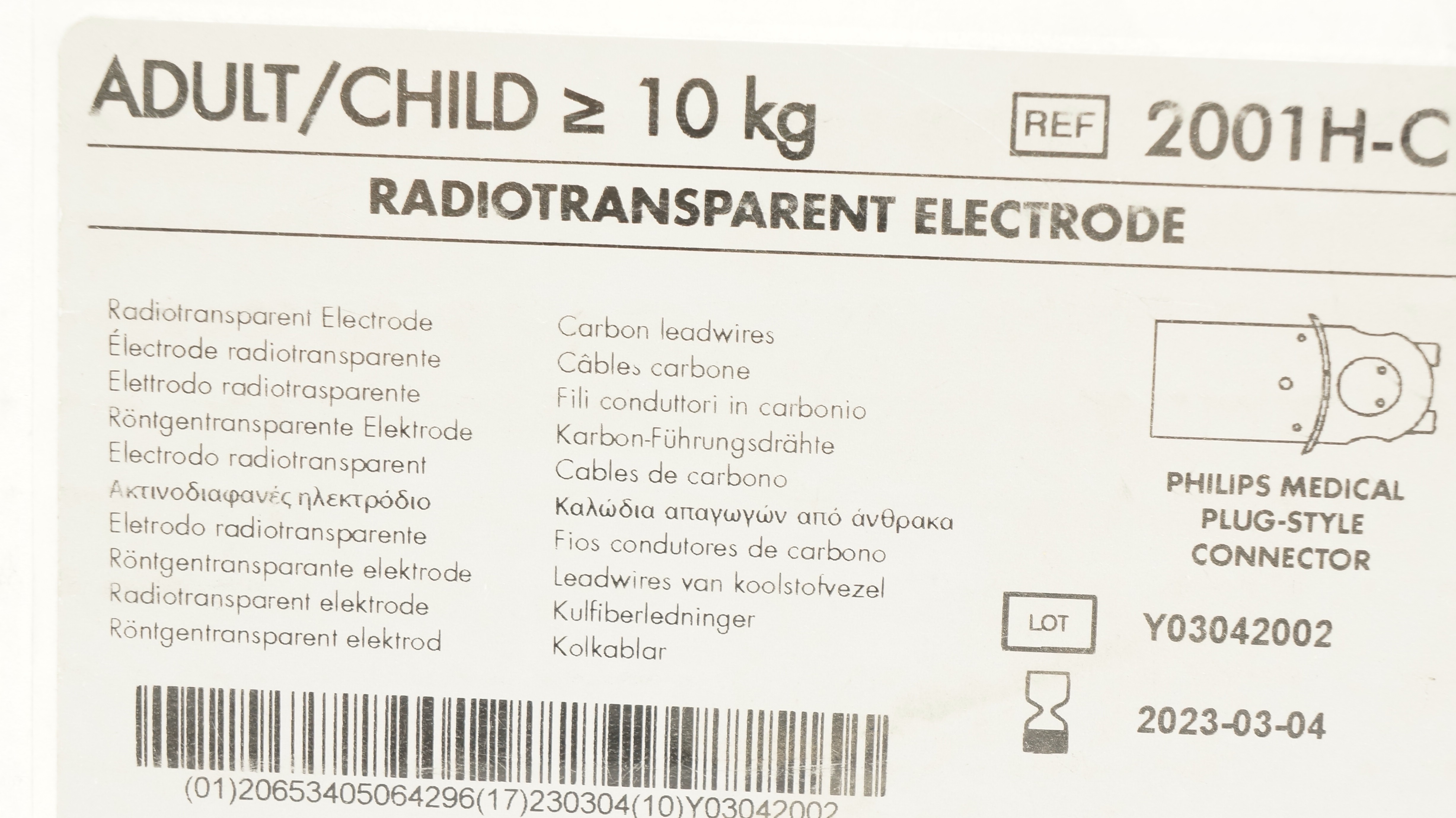 Conmed 2001H-C Padpro Radiotrasparent Electrode Adult/Child (x) - Box of 10
