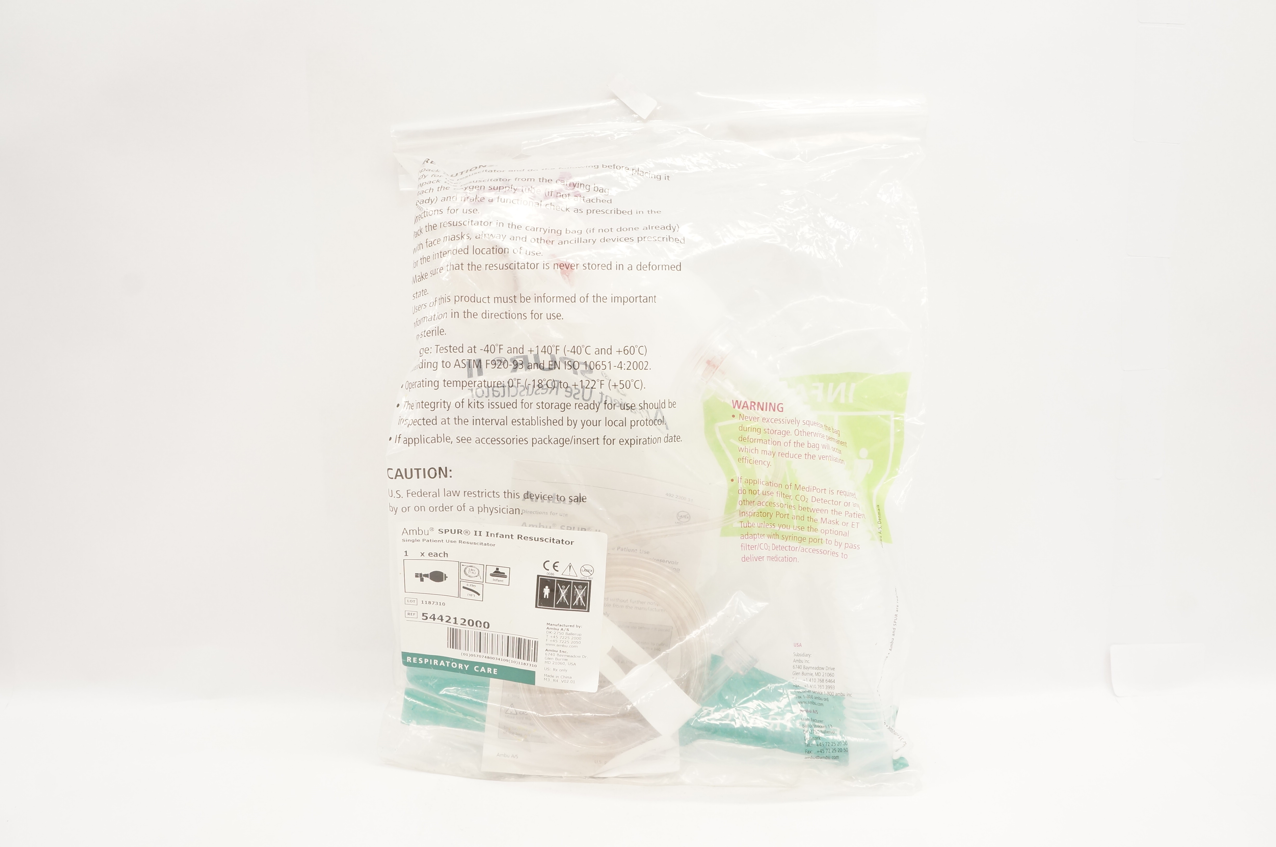 Ambu 544212000 SPUR II Infant Resuscitator Respiratory Care