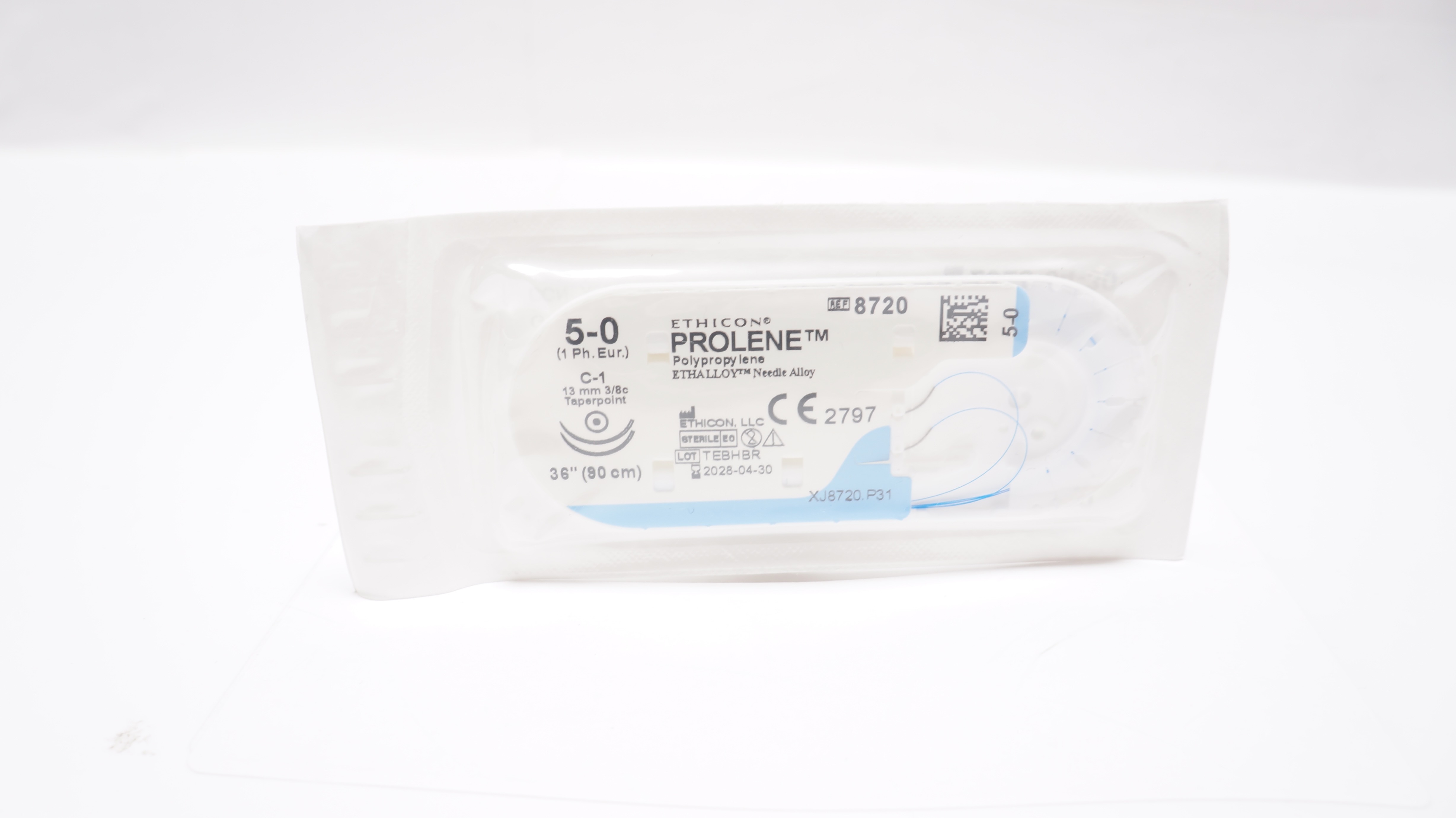 Ethicon 8720 5-0 PROLENE Polypropylene Stre C-1 13mm 3/8c Taperpoint, 36inch