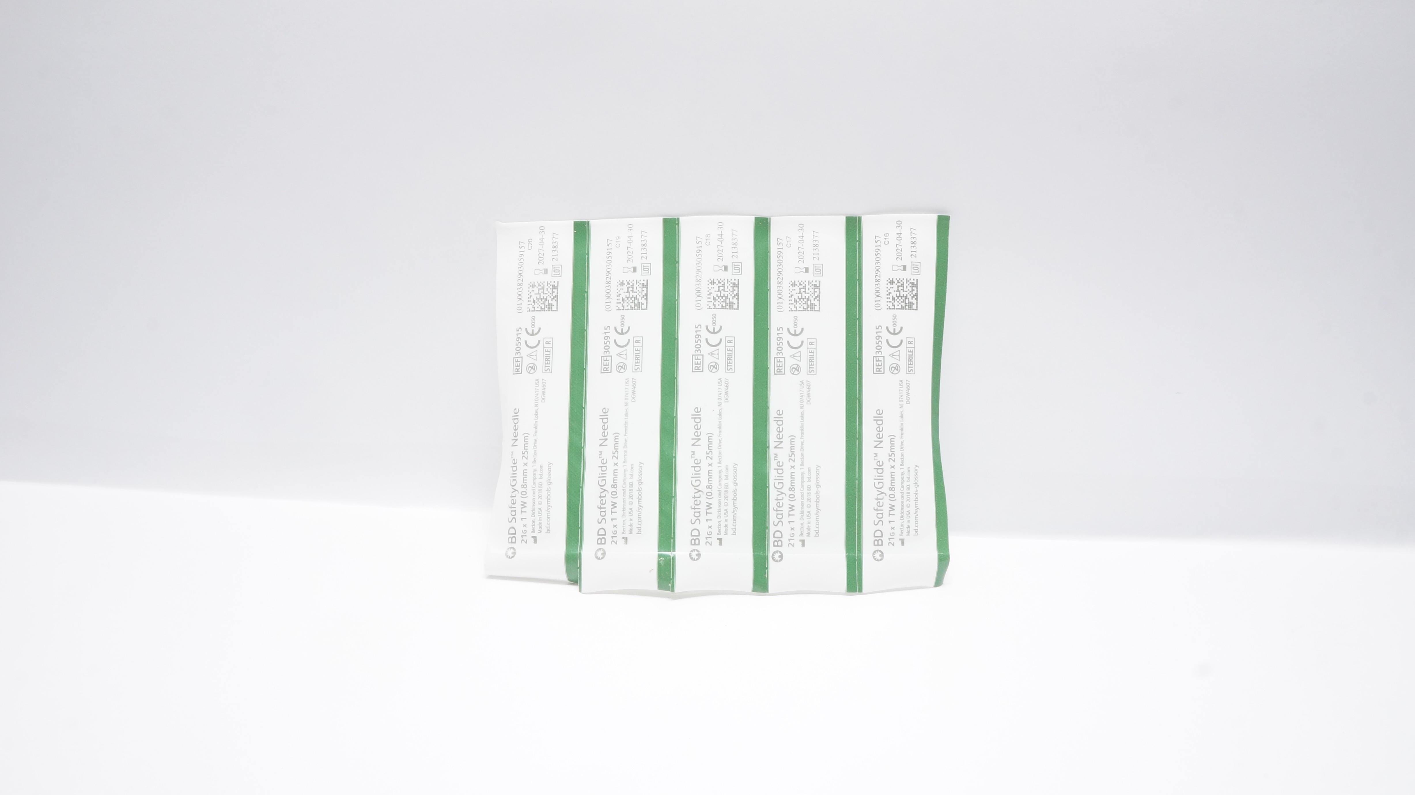 BD 305915 SafetyGlide Ndle. 21G x 1TW - Lot of 5