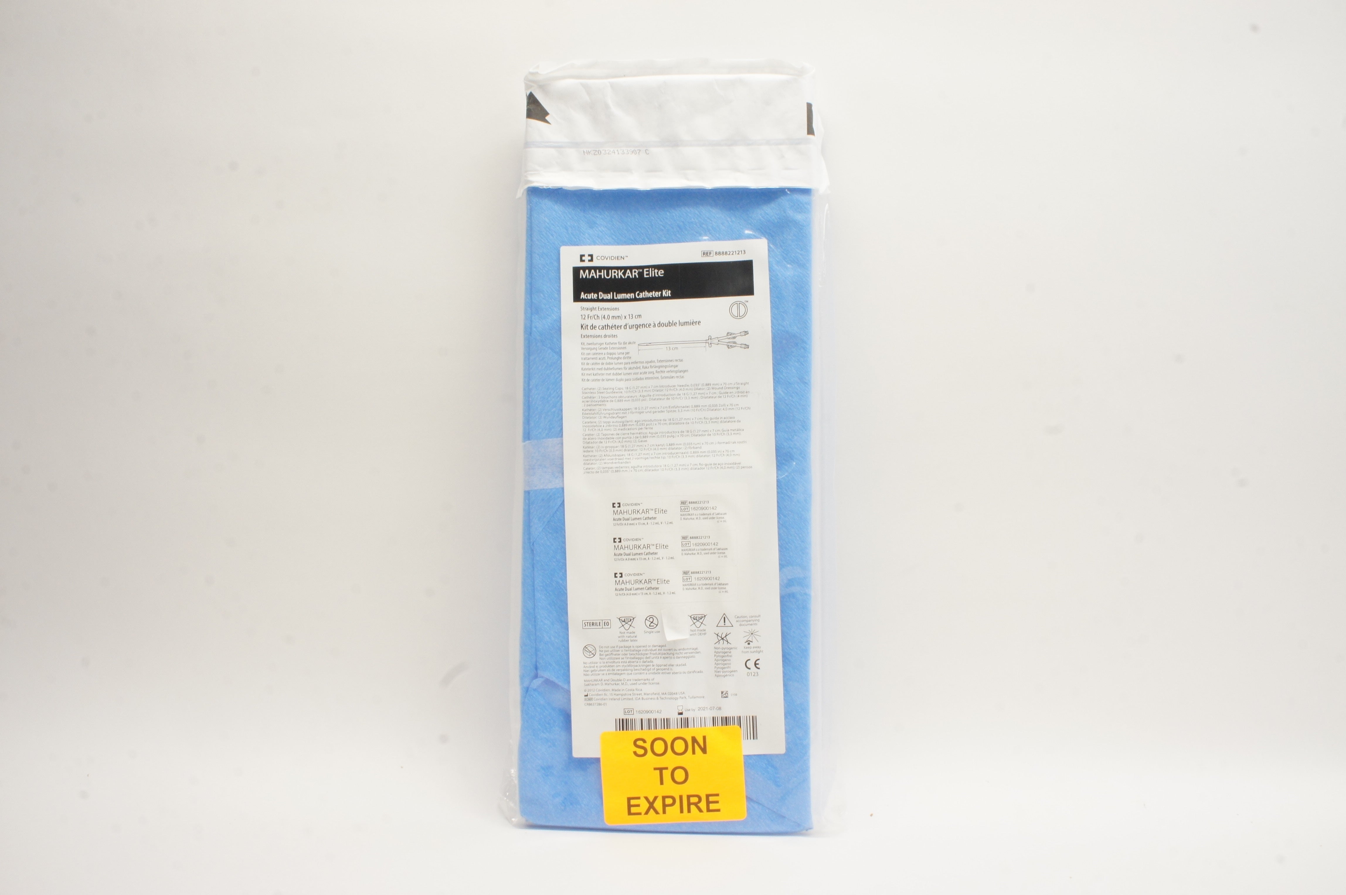 Covidien 8888221213 Mahurkar Elite Acute Dual Lumen Cath. Kit 12Fr. x 13cm (x)