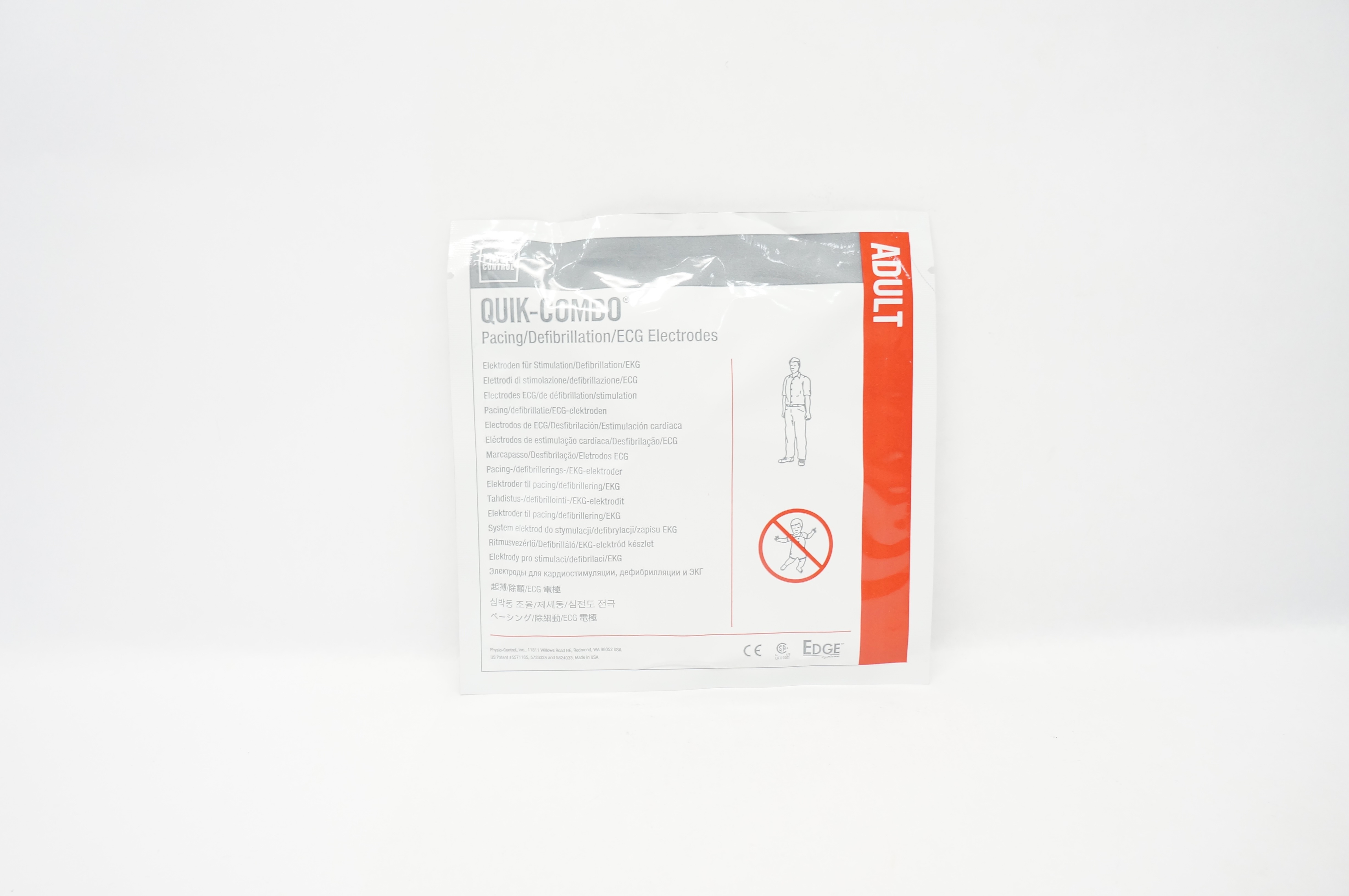 Physio-Control 11996-000091 Quick-Combo Pacing/Defibrillation/ECG Electrodes(x)