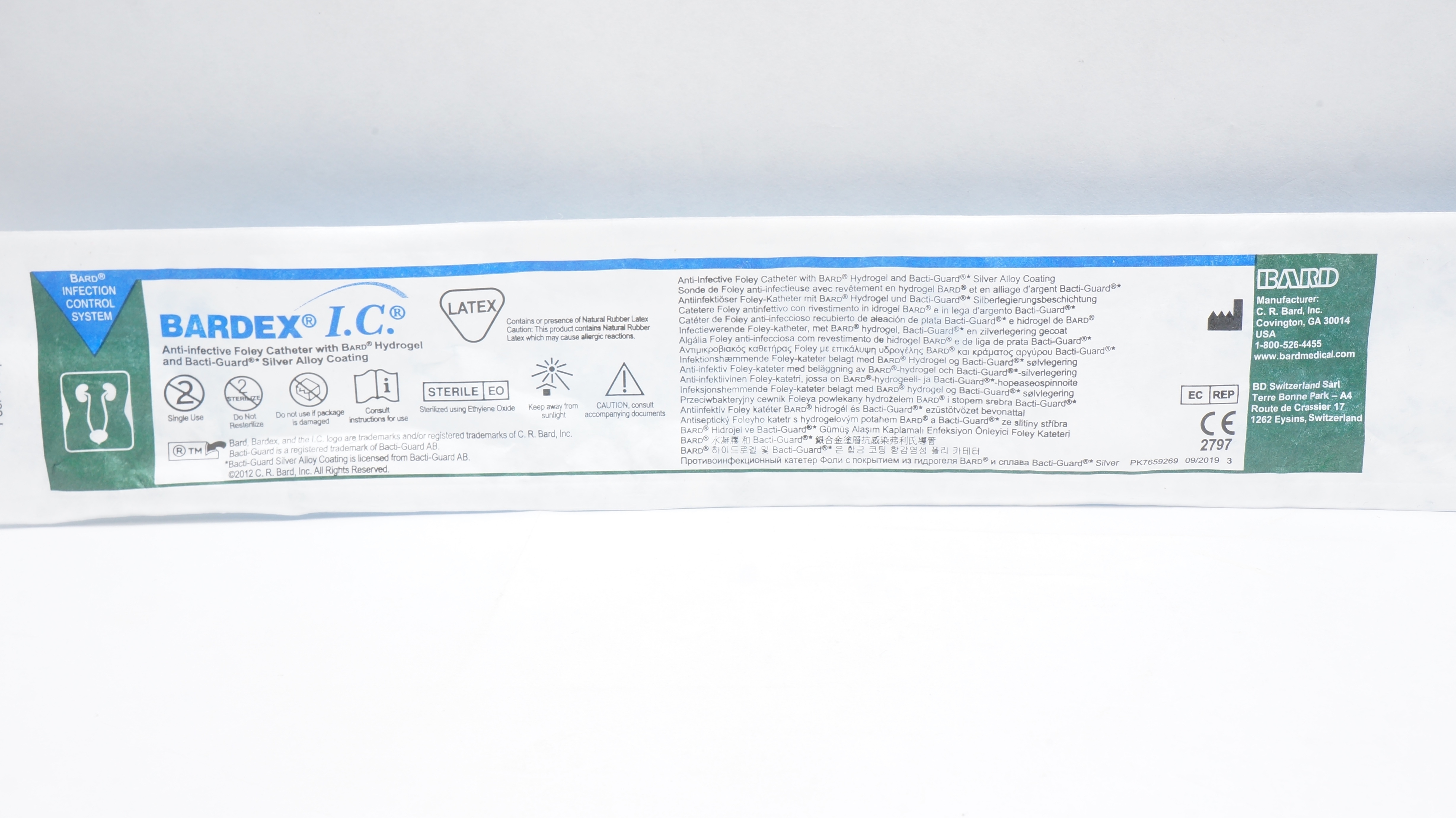 Bard 0166SI16 Bardex I.C. Foley Cath. 16Ch/Fr 30cc/ml Ribbed Balloon (x)