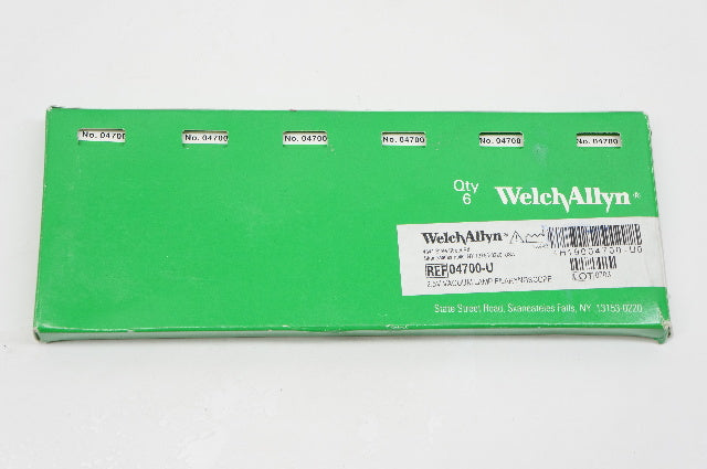 Welch Allyn 04700-U 2.5V Vacuum Lamp For Laryngoscope - Box of 6