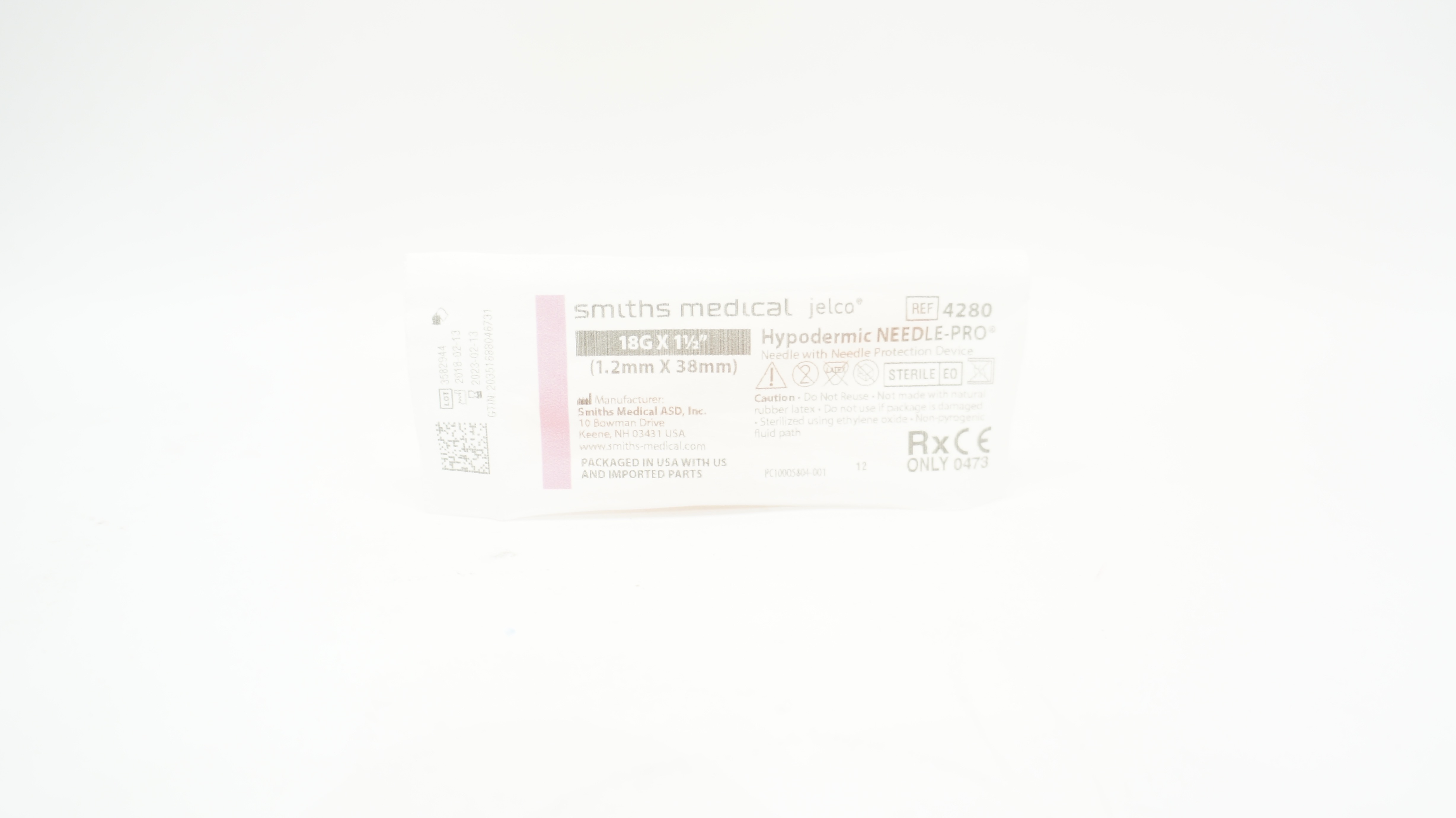 Smiths Medical 4280 Hypodermic Needle-Pro Ndle 18G x 1-1/2 inch (x)
