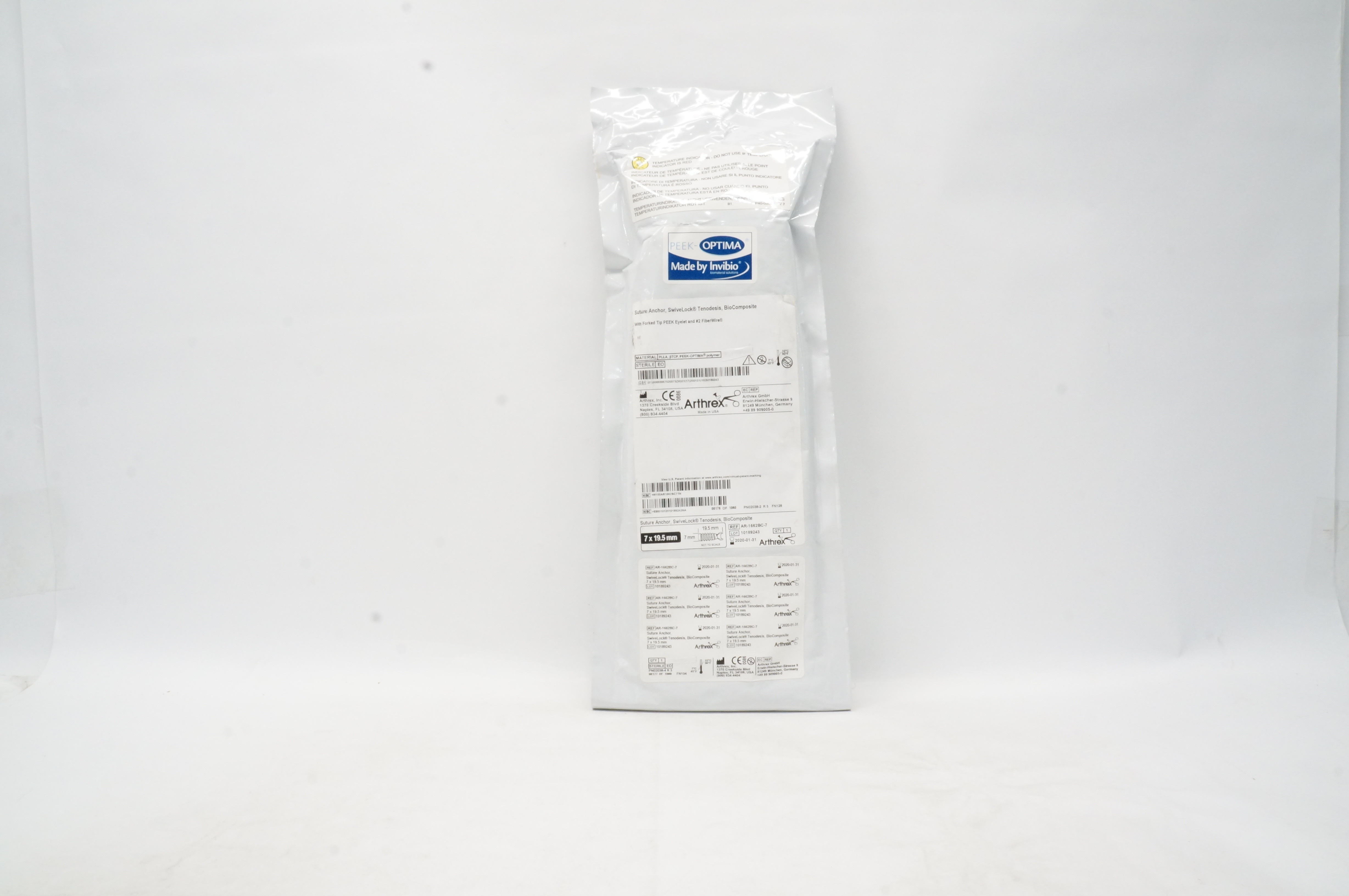 Arthrex AR-1662BC-7 Stre Anchor SwiveLock Tenodesis BioComposite 7 x 19.5mm (x)