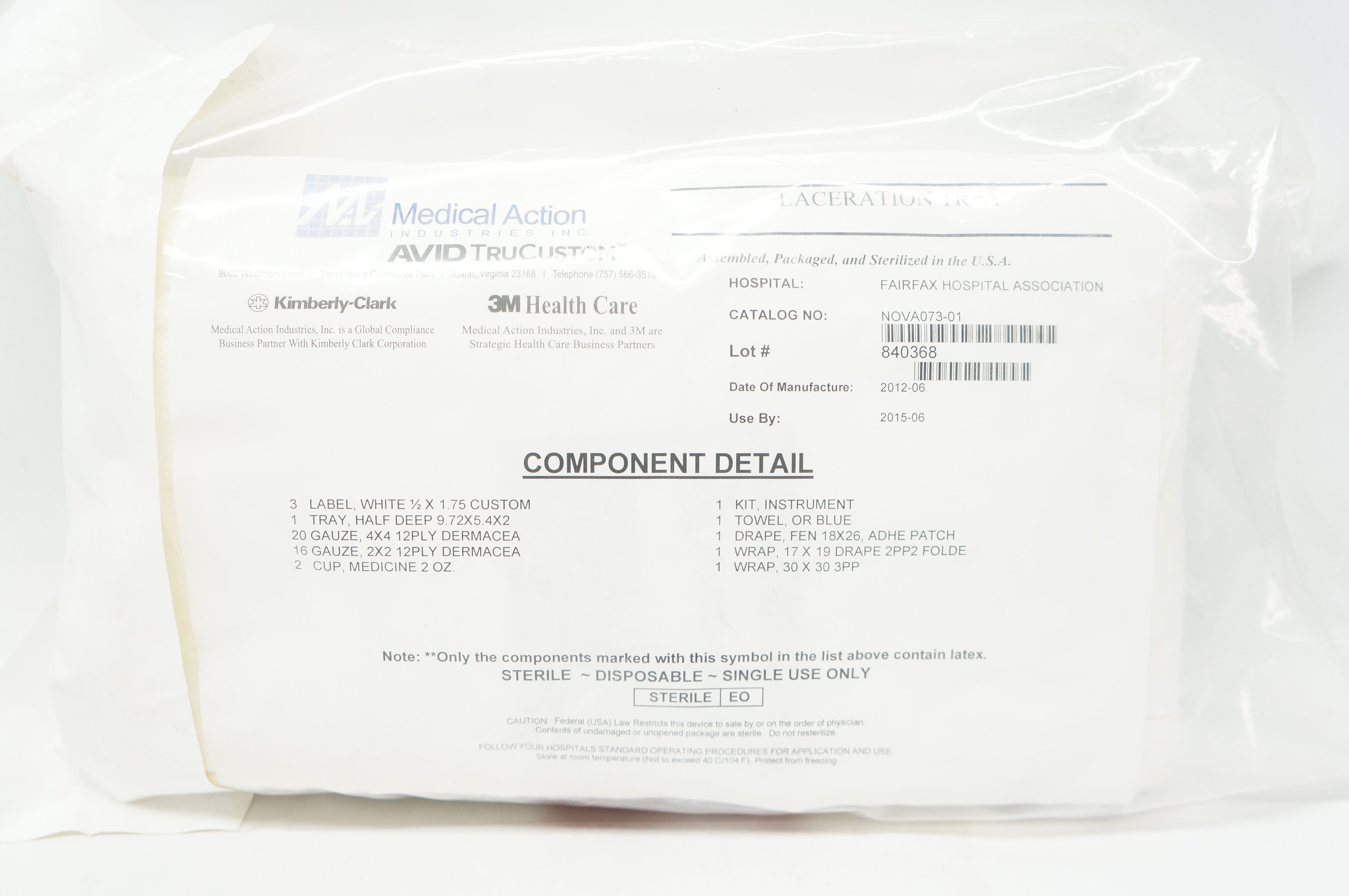 Medical Action NOVA073-01 Laceration Tray (x)