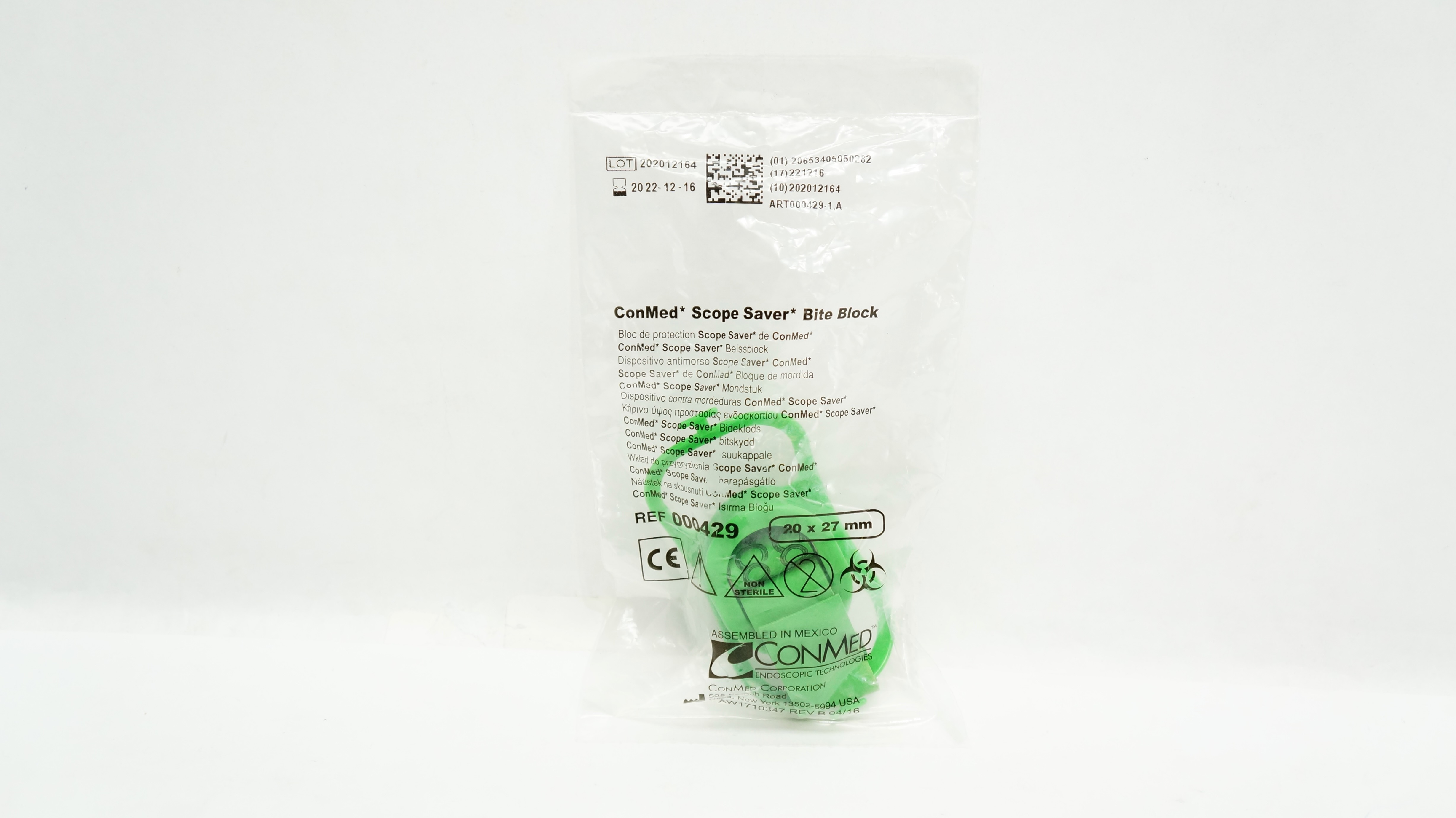 ConMed 000429 Adult Scope Saver Bite Block 20 x 27mm (x)