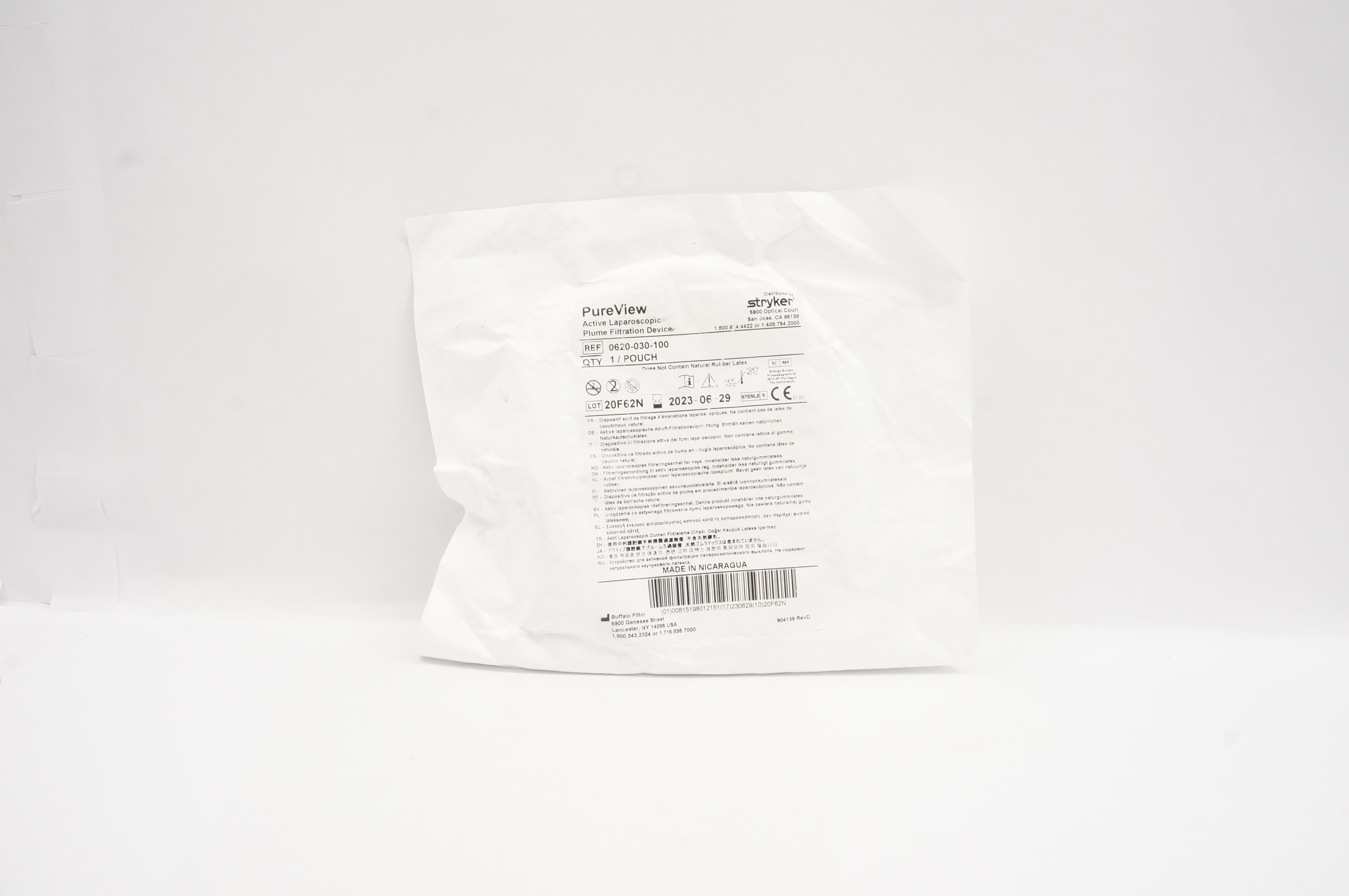 Stryker 0620-030-100 PureView Active Laparoscopic Plume Filtration Device (x)