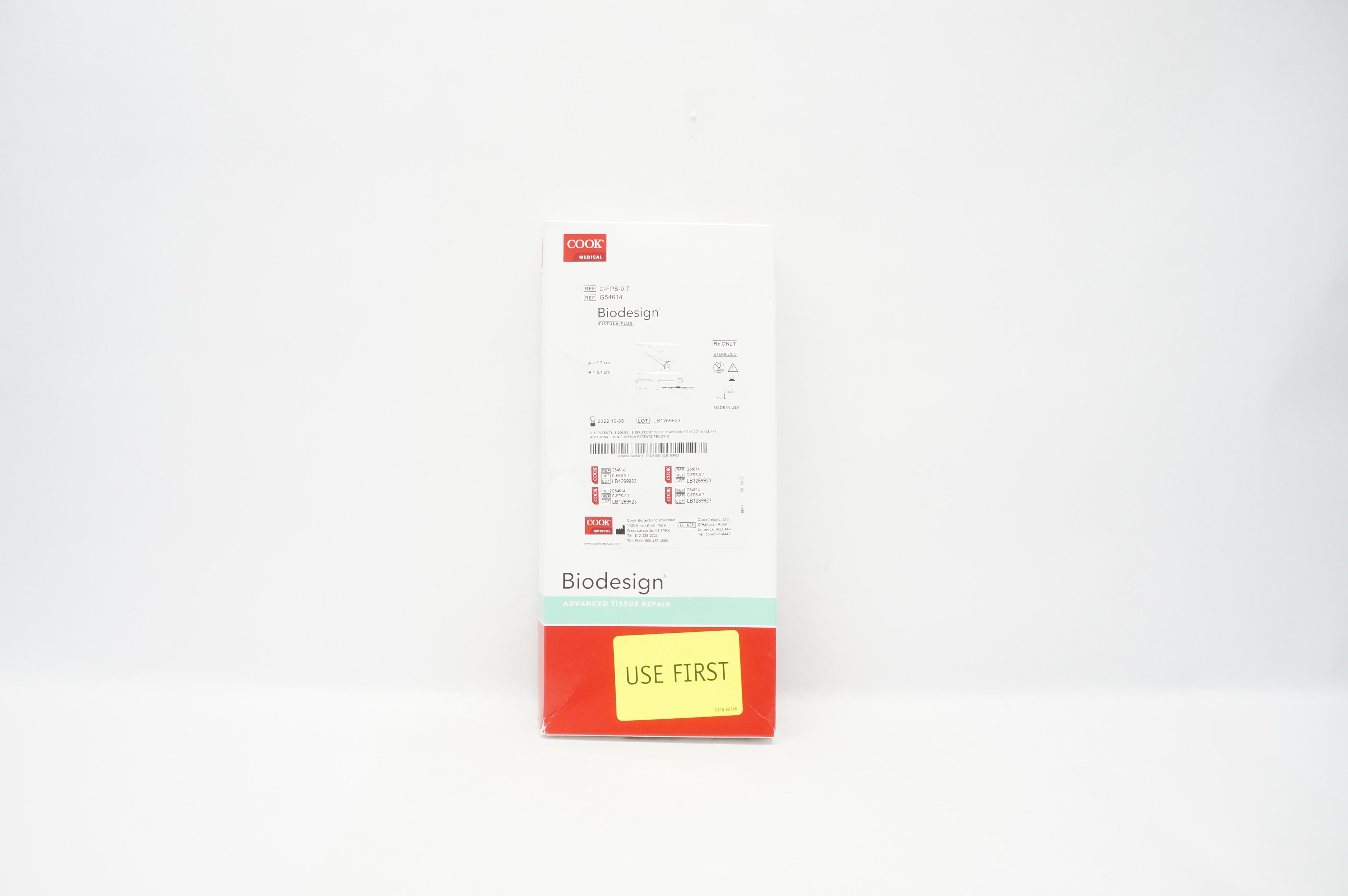 Cook Medical G54614 Biodesign Fistula Plug 0.7cm x 5.1cm