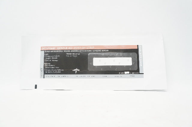 Medline MSC97310 Optifoam Gentle AG+ Post-Op Strip 3.5 x 10 inch , 1.5 x 8 inch