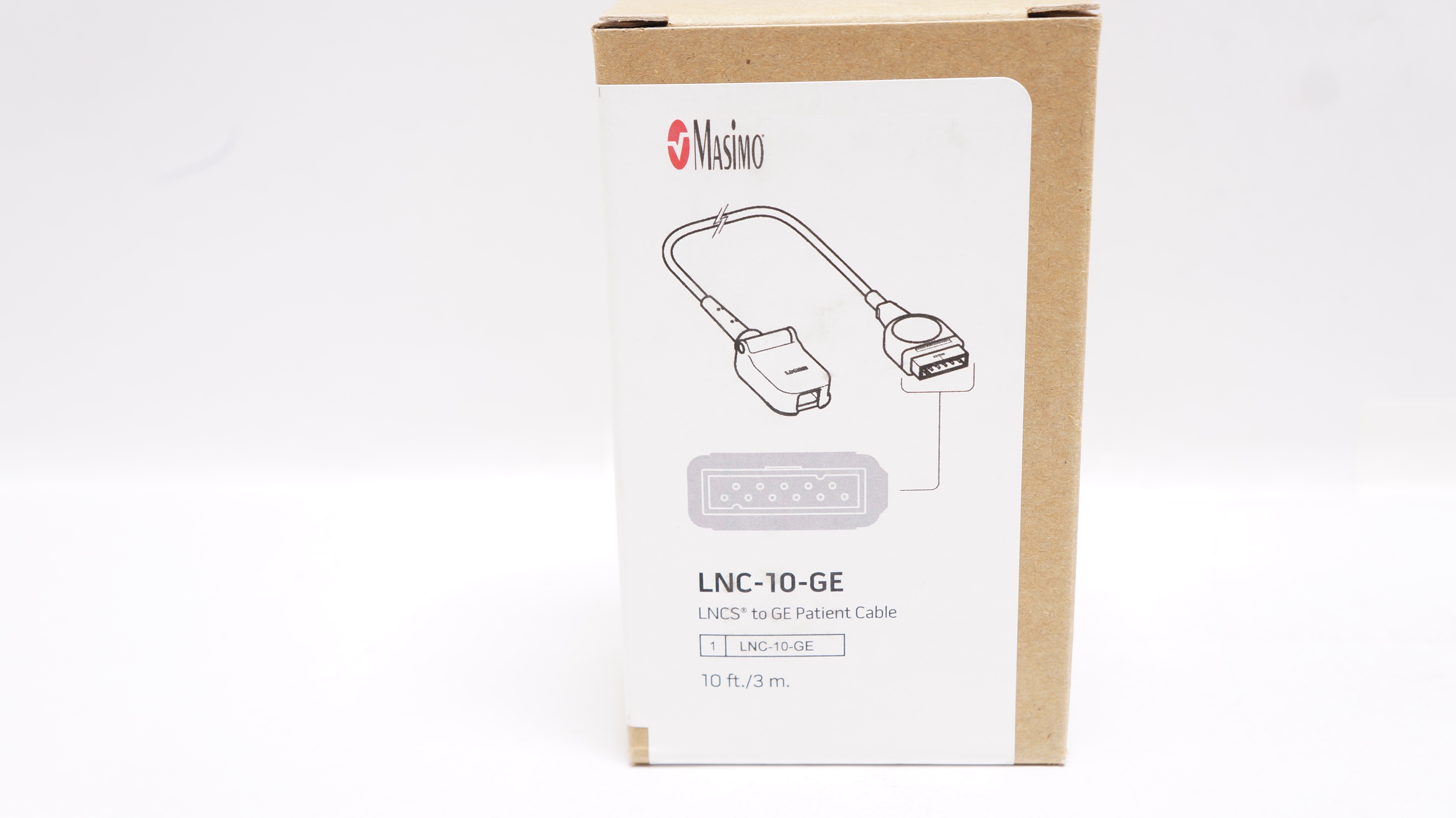 Masimo 2016 LNC-10-GE LNCS to GE Patient Cable 10ft.