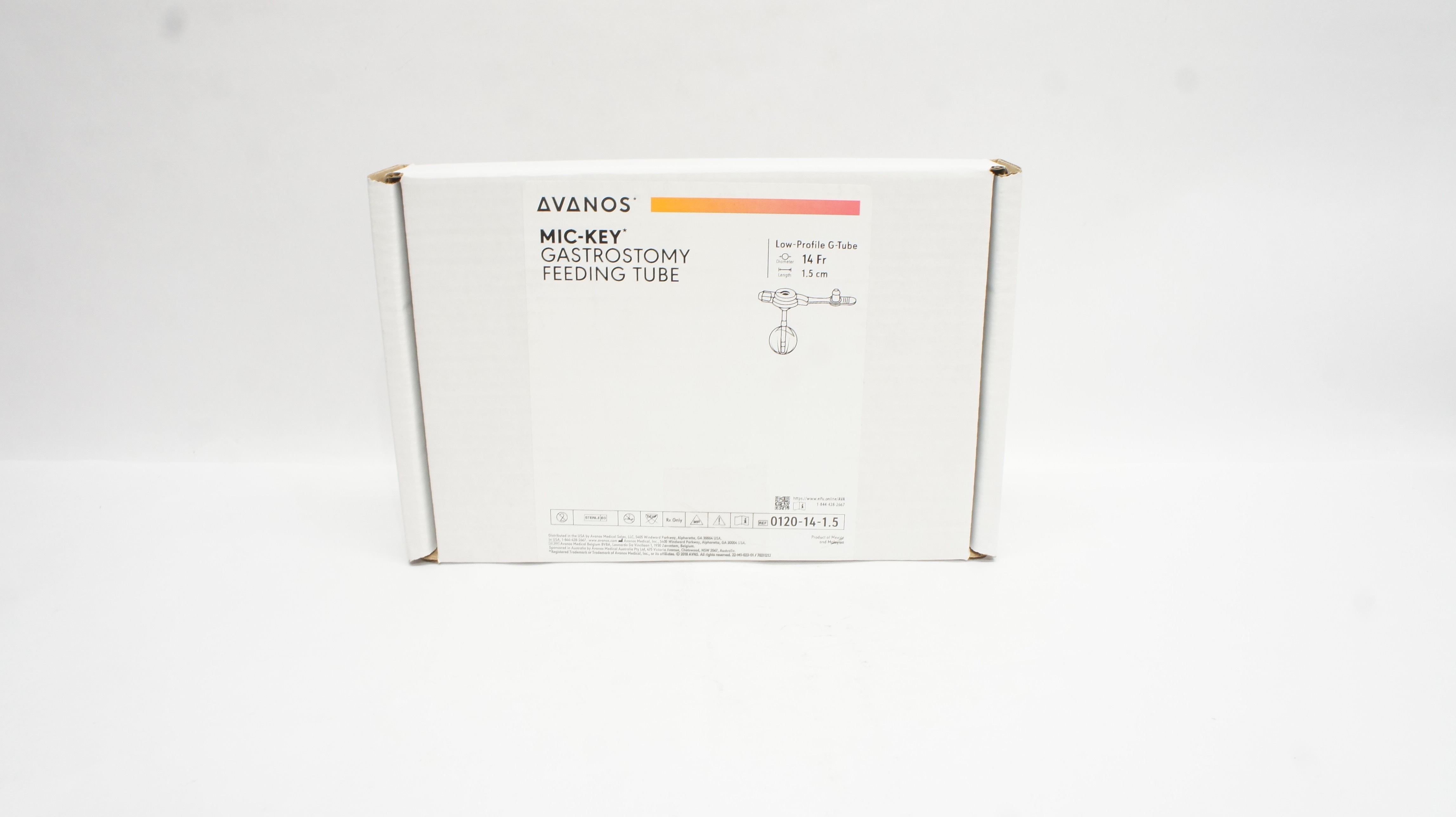 Avanos 0120-14-1.5 MIC-KEY Gastrostomy Feeding Low-Profile G-Tube 14Fr x 1.5cm