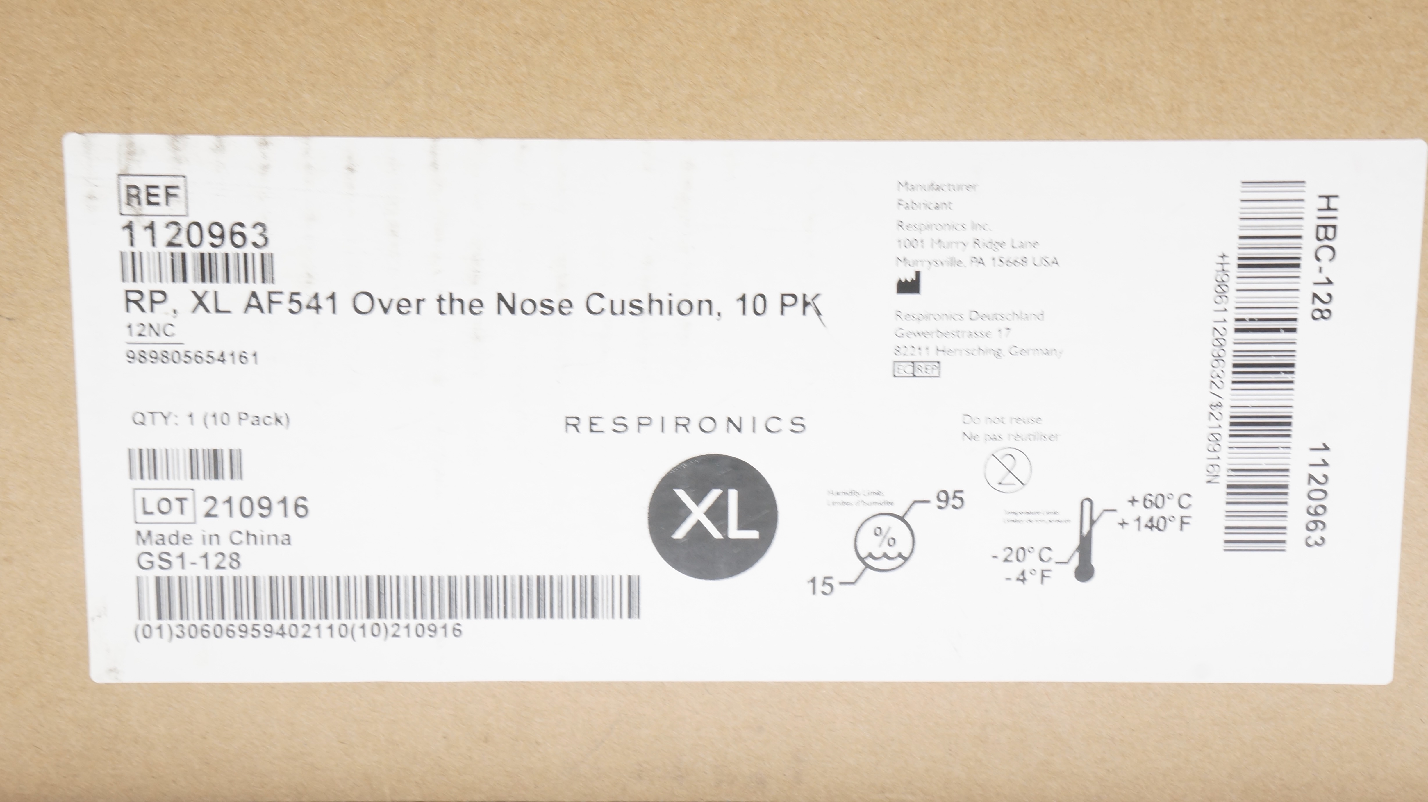 Respironics 1120963 Philips Nasal Mask - Over The Nose Cushion, XL - Box of 10