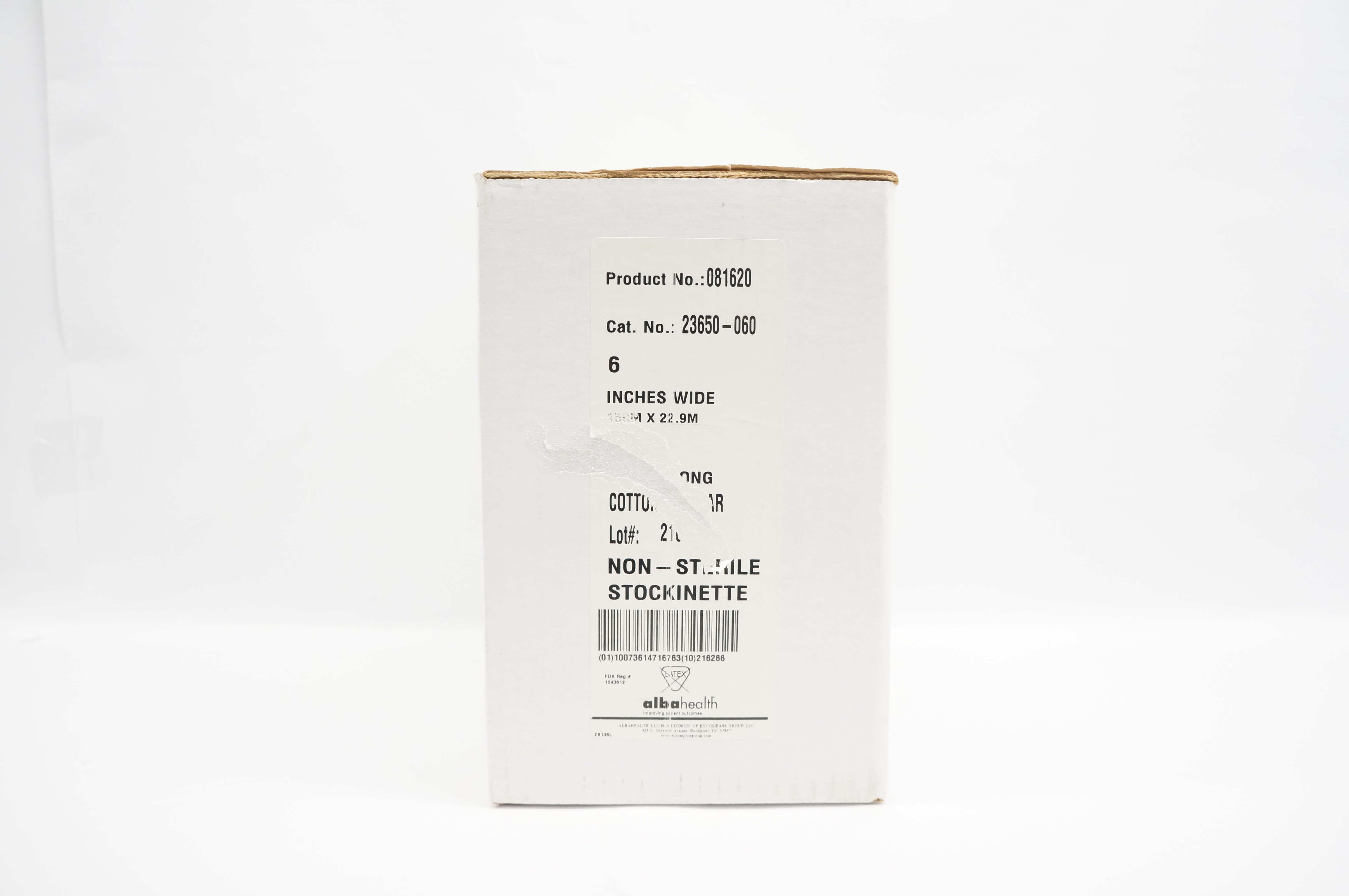 Alba Health 23650-060 Stockinette Tubular Cotton 6inch x 25yds.