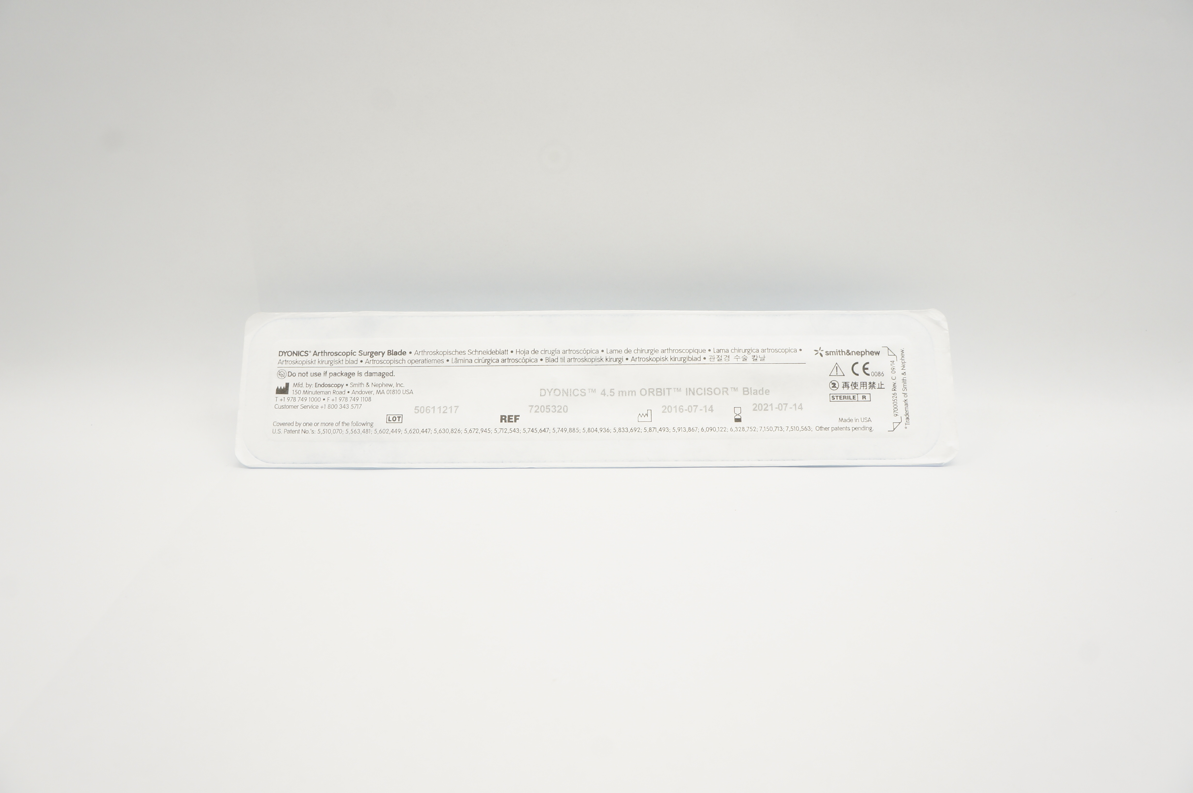 Smith&Nephew 7205320 Dyonics Incisor Orbit Curved Arthroscopic Blade,4.5 mm (x)