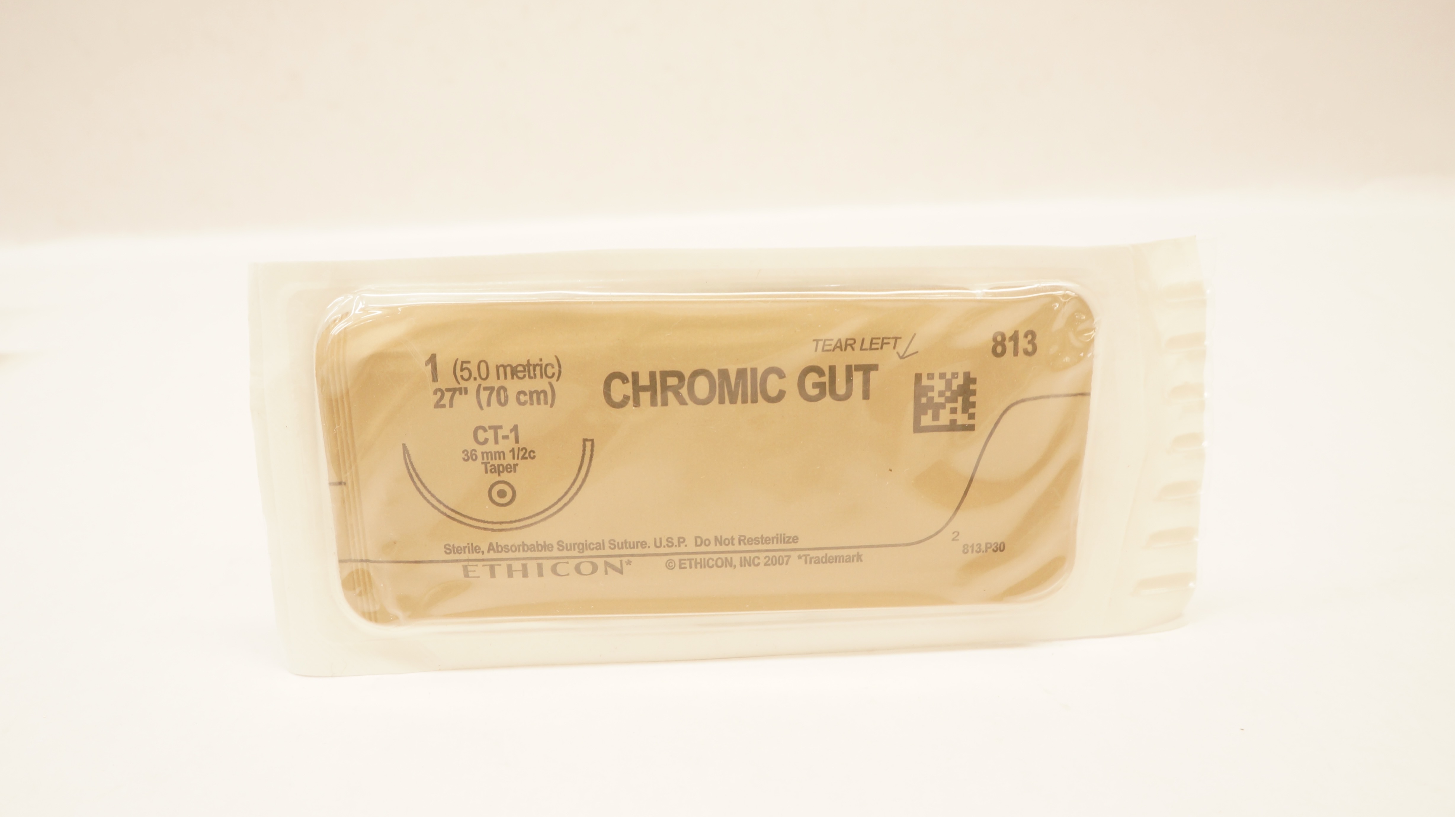 Ethicon 813 1 Chromic Gut CT-1 36mm 1/2c Taper 27inch