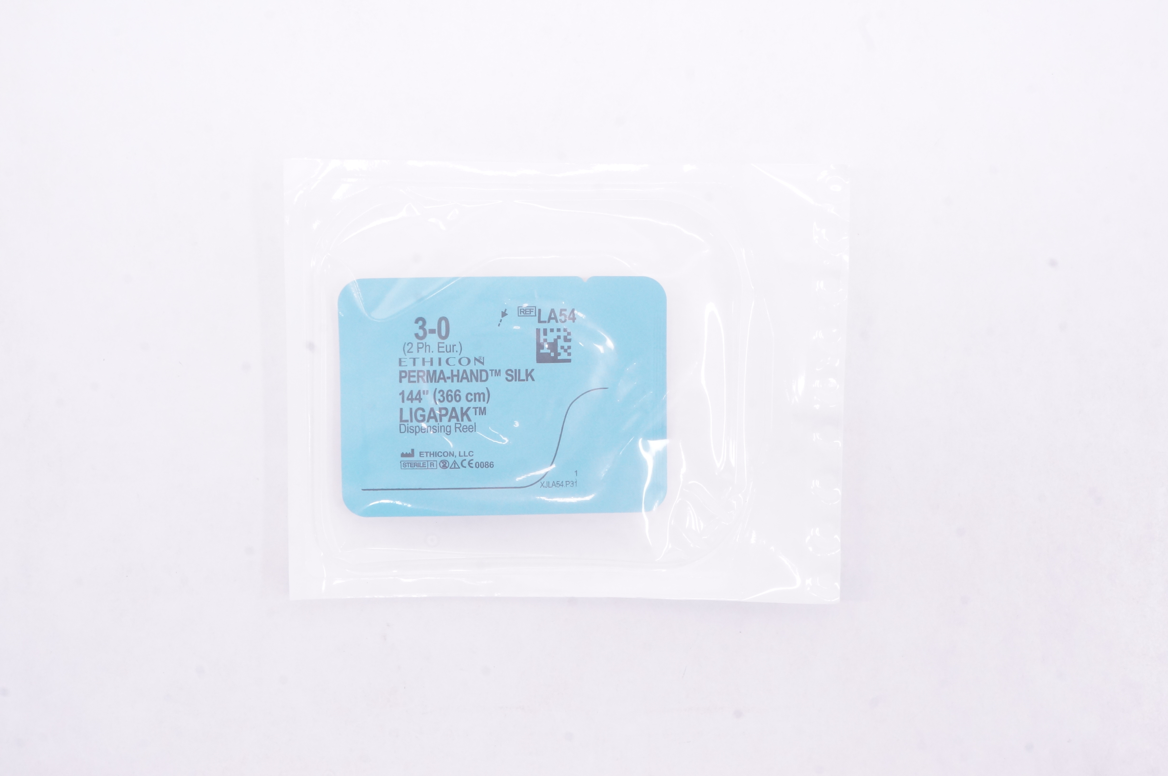 Ethicon LA54 3-0 Perma-Hand Silk LIGAPAK Dispensing Reel, 144inch