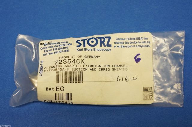 Karl Storz 723540K Cleaning Adaptor F/ Irrigation Channel F/ 723540A-F 