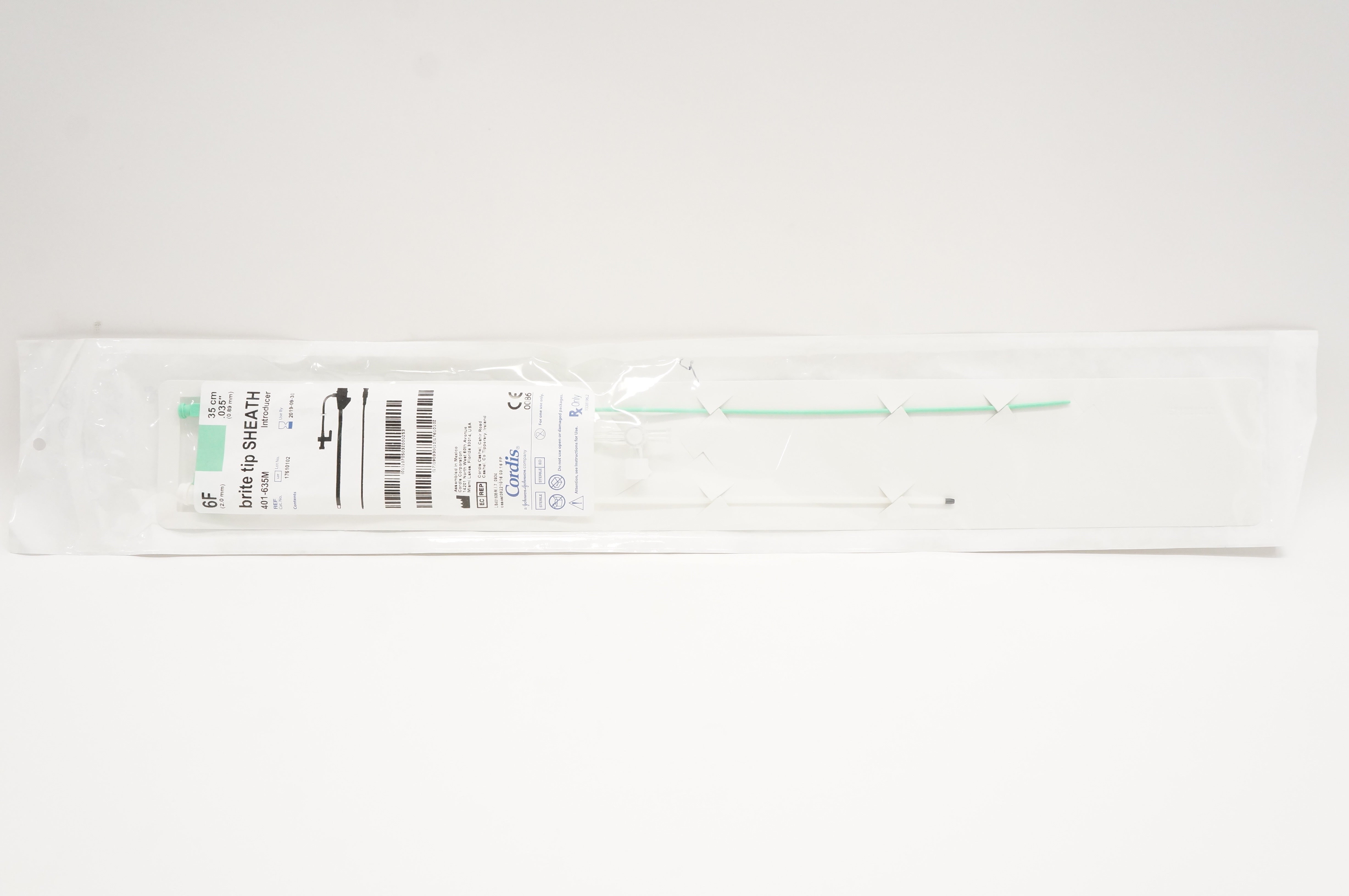 Cordis 401-635M Brite Tip Sheath Introducer 6F x 0.035inch (x)