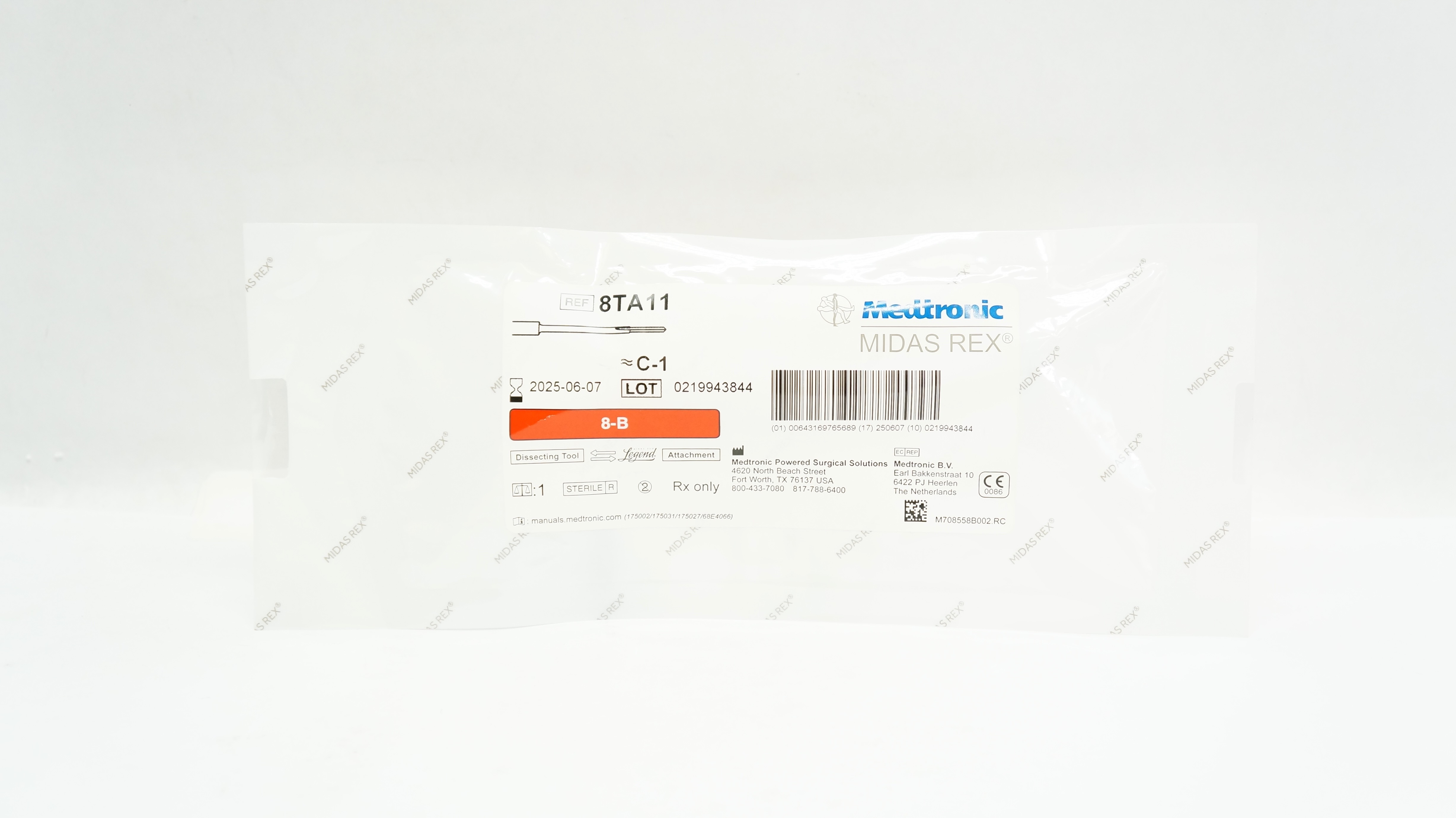 Medtronic 8TA11 Midas Rex C-1 Dissecting Tool 8-B