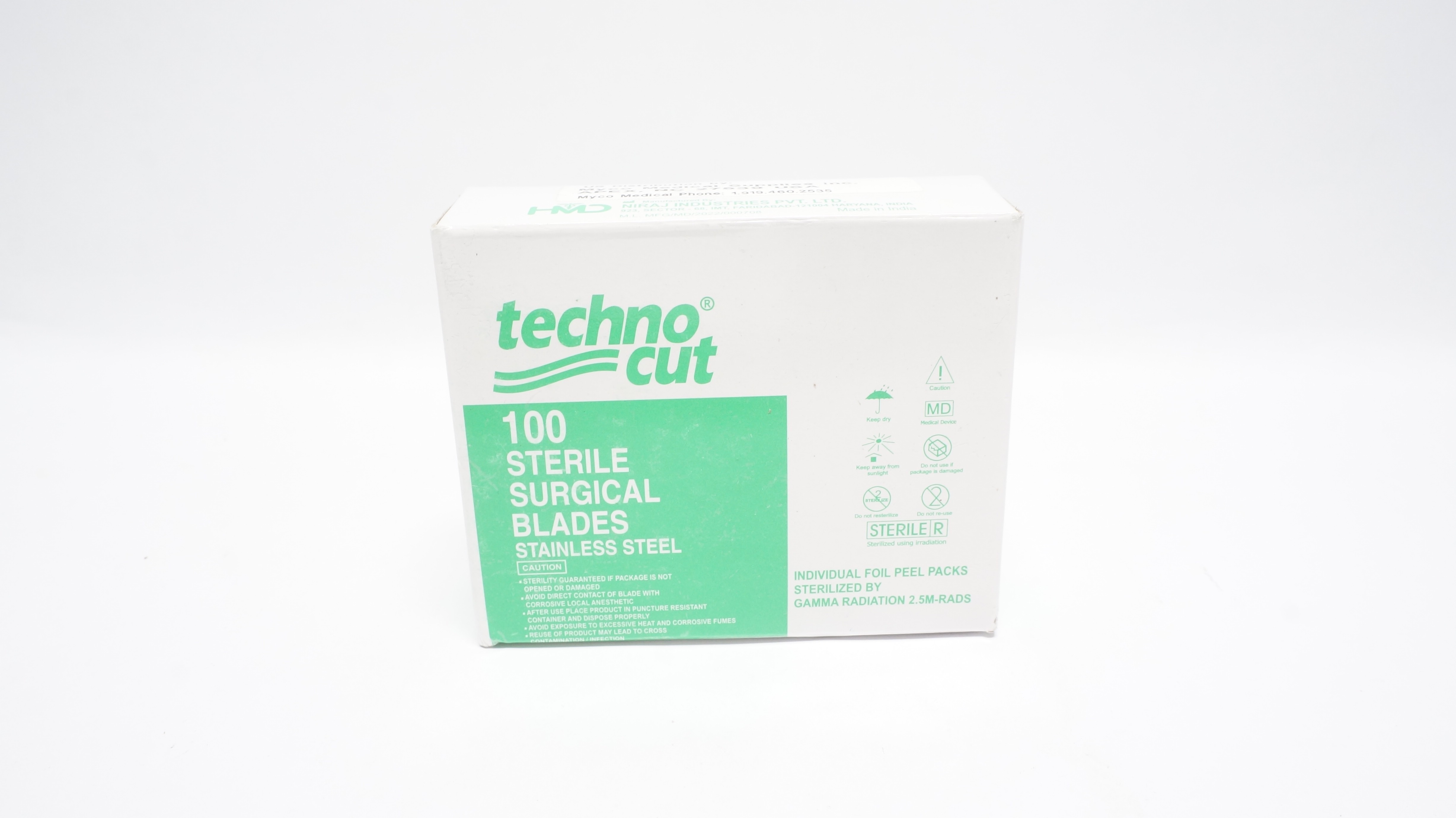 Myco Medical 03743 Technocut SS #15 Surgical Blades No. 3 - Box of 98