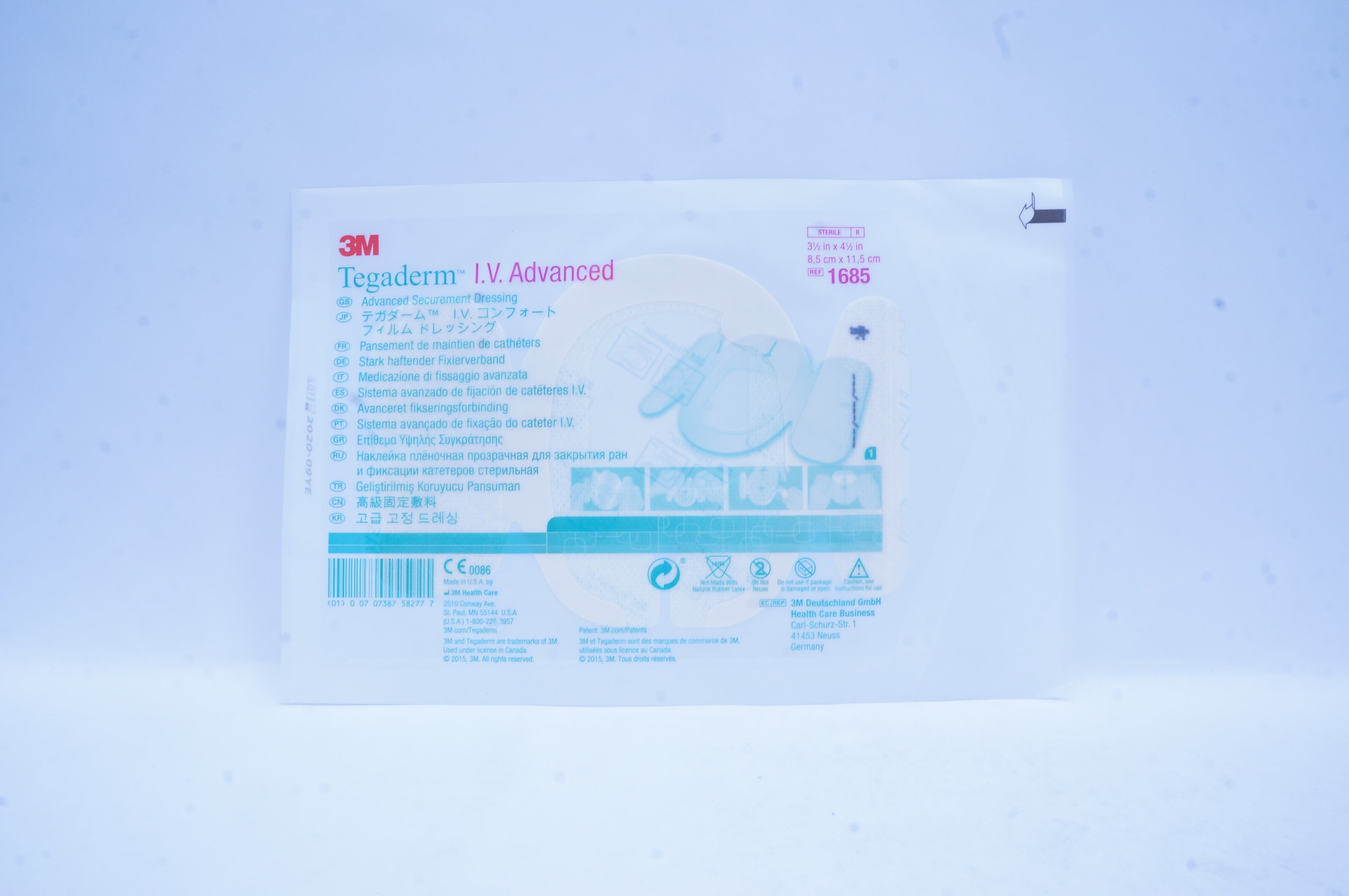 3M 1685 Tegaderm I.V. Advanced 3-1/2inch x 4-1/2inch (x)
