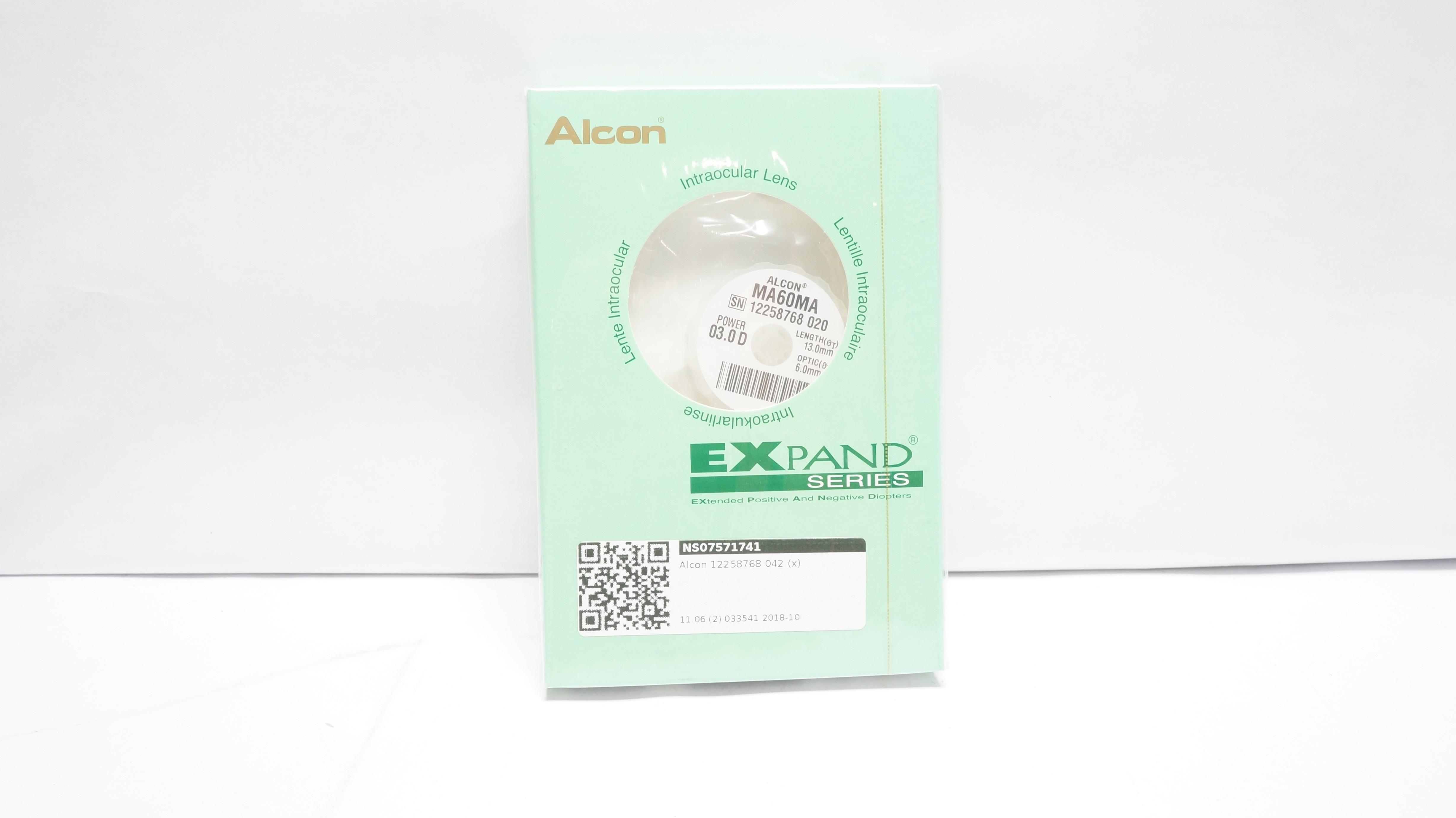 Alcon MA60MA AcriSof Expand Intraocular Lens 03.0D Length 13.0mm Optic 6.0mm (x)