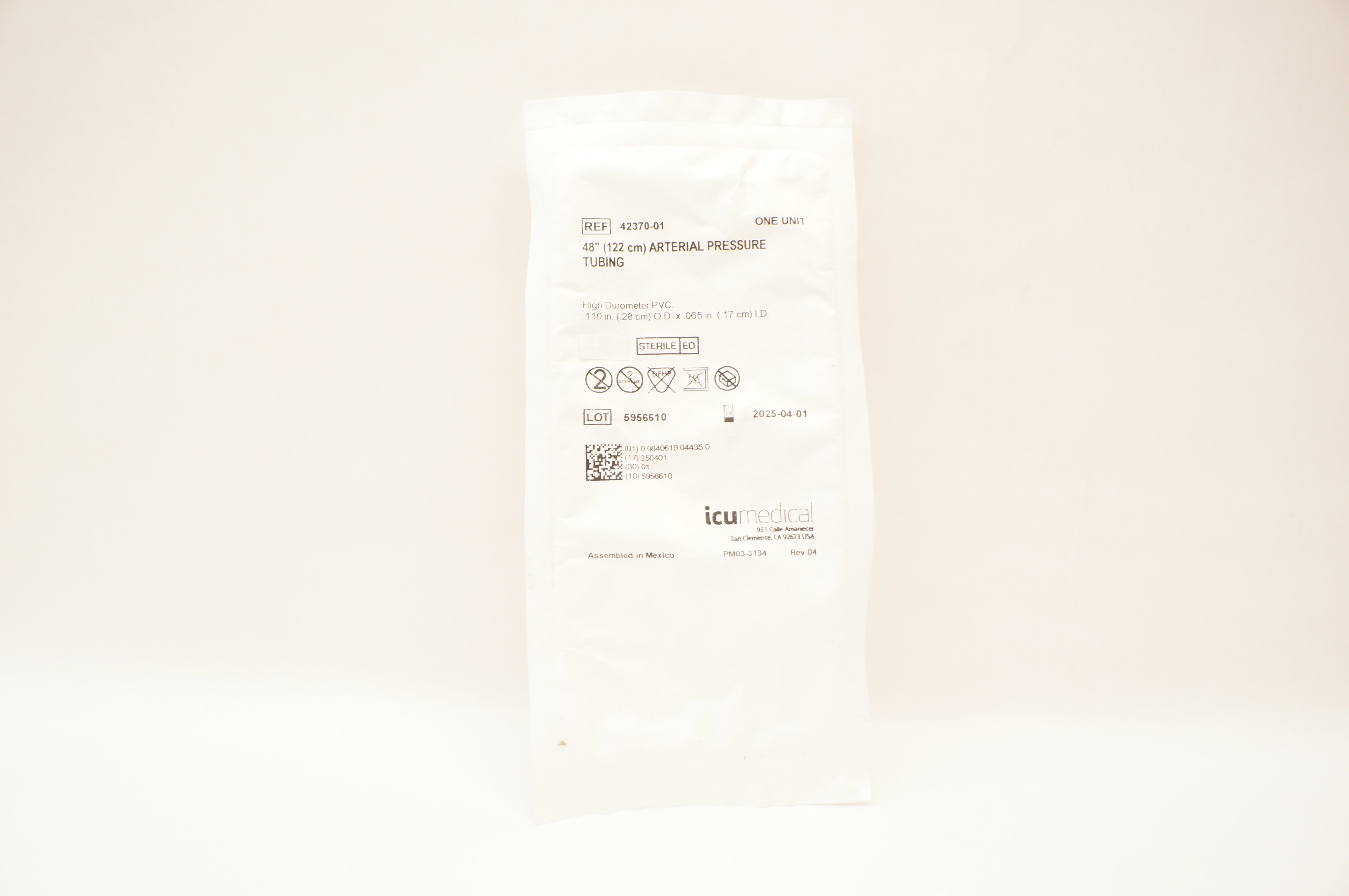 ICU Medical 42370-01 Arterial Pressure Tubing 48inch