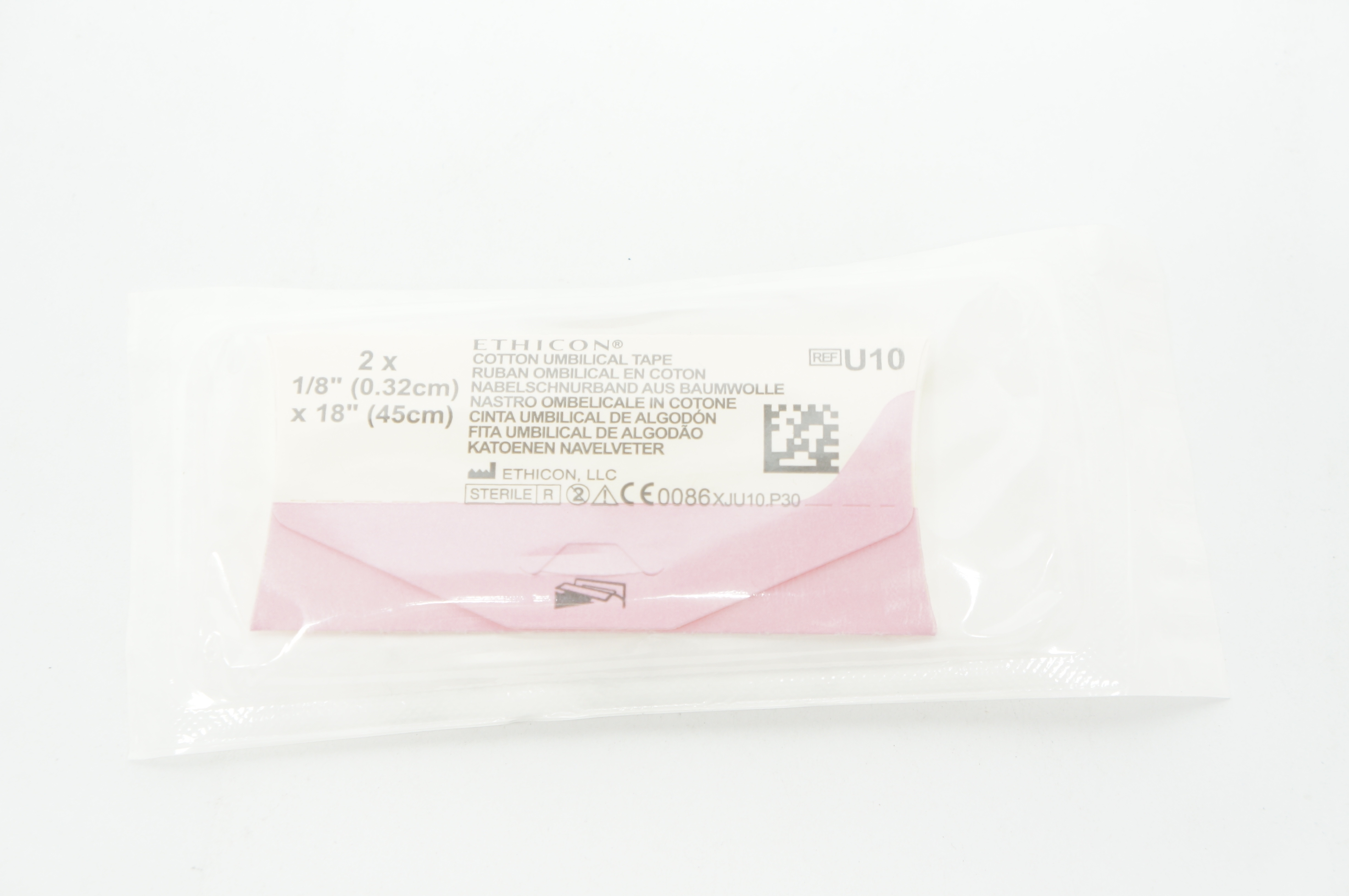 Ethicon U10 Cotton Umbilical Tape 1/8inch x 18inch