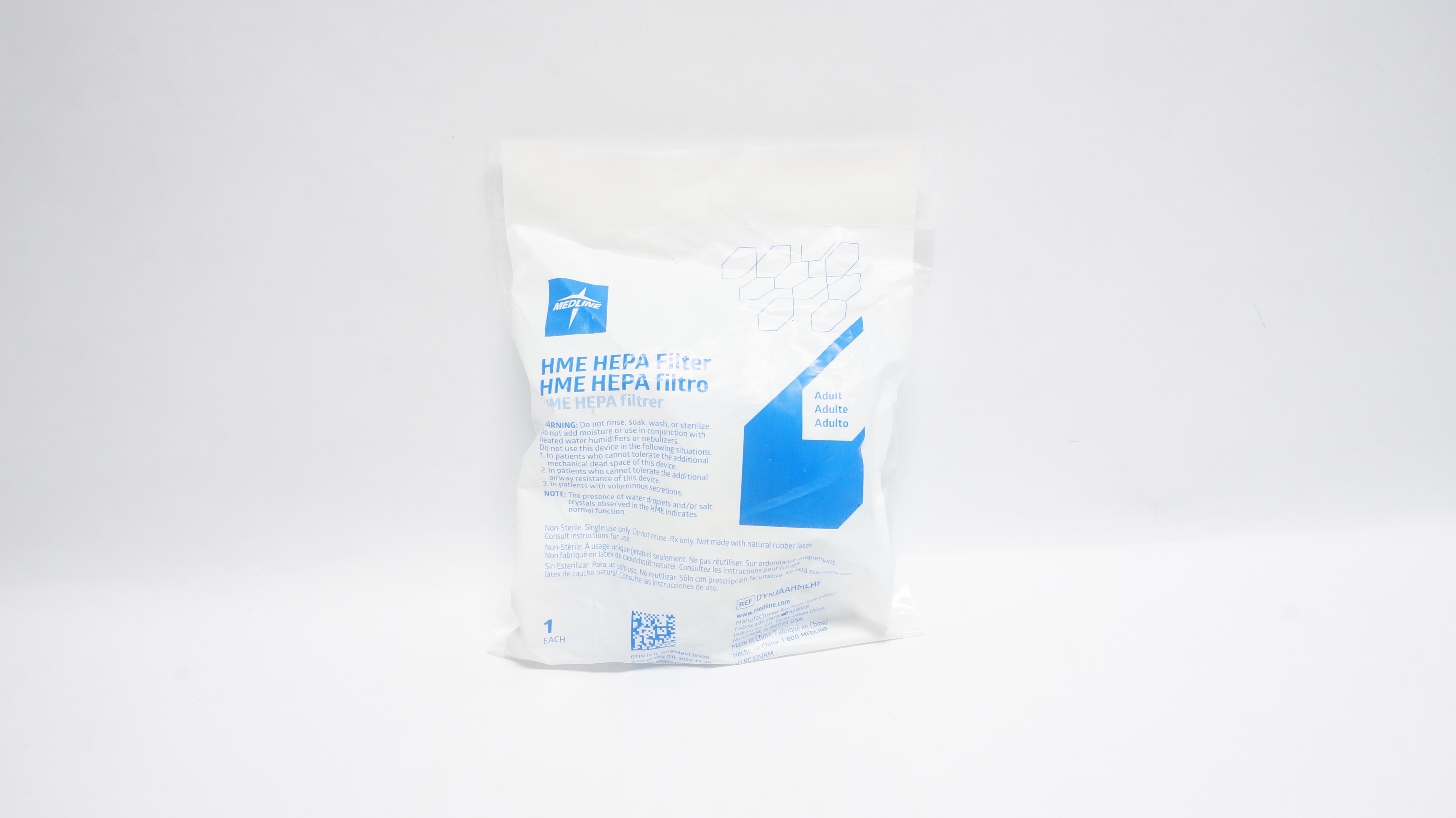Medline DYNJAAHMEHF HME HEPA Filter, Adult