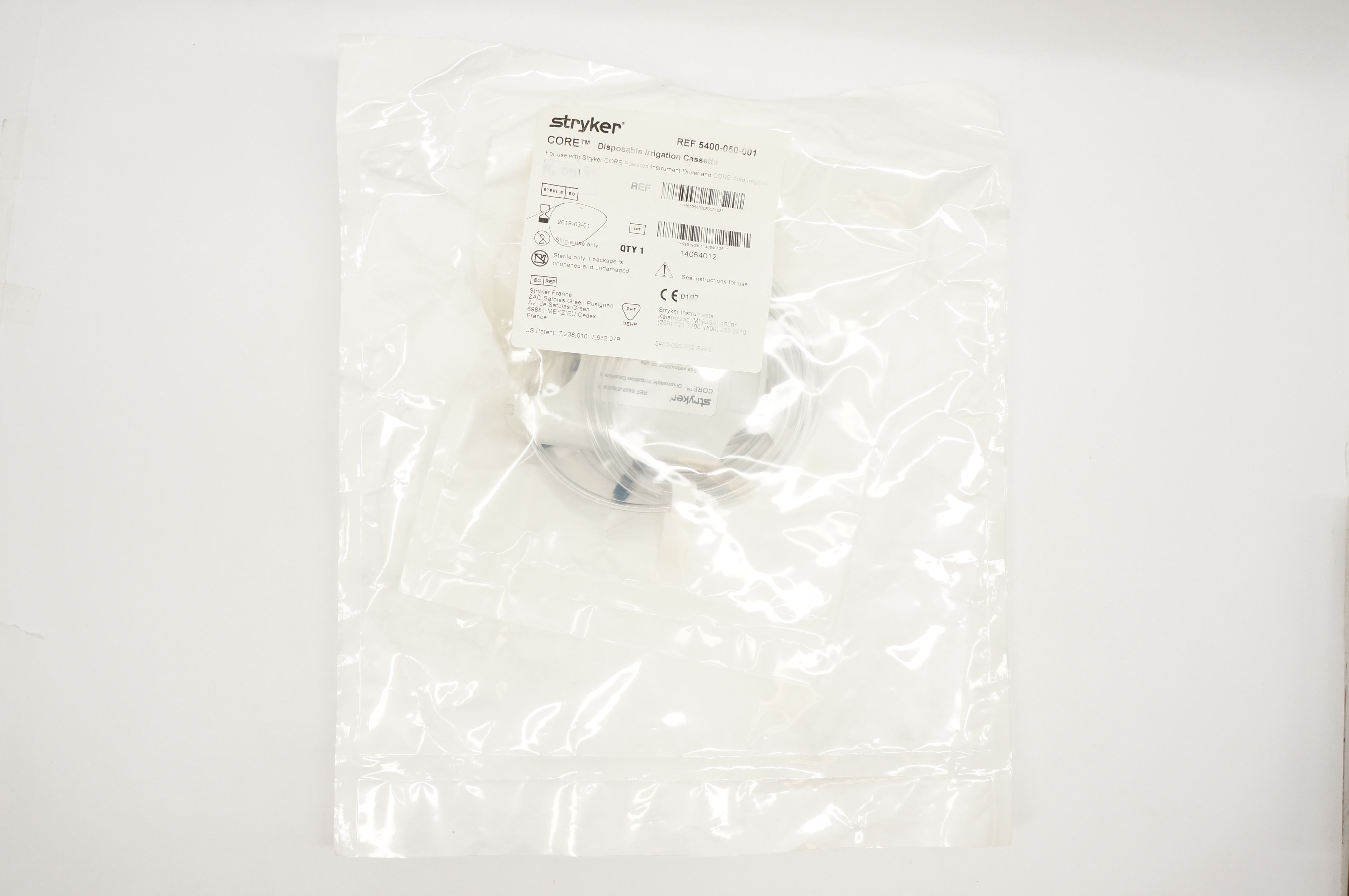 Stryker 5400-050-001 Core Disposable Irrigation Cassette (x)