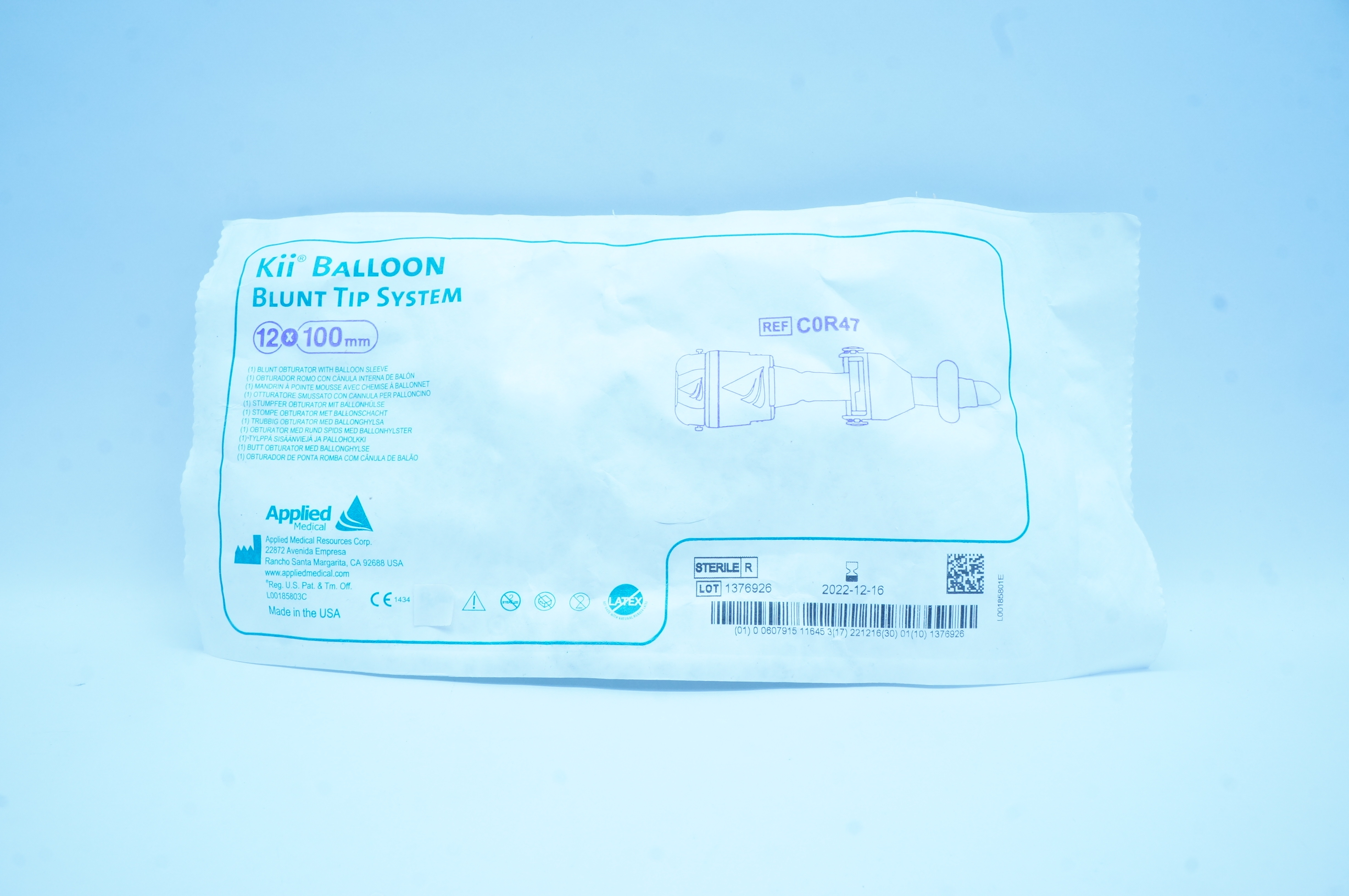 Applied Medical C0R47 Kii Balloon Blunt Tip System 12 x 100 cm