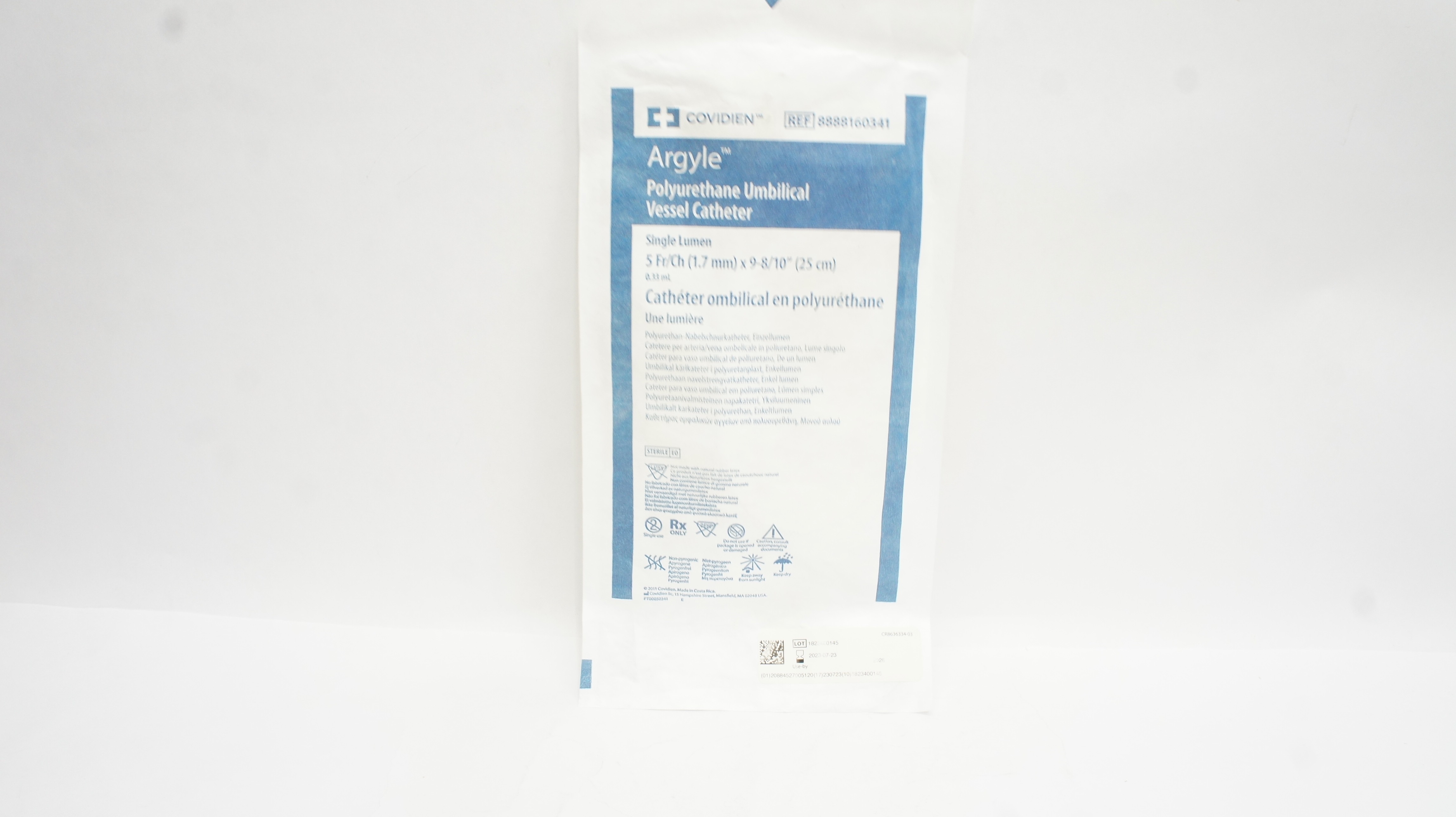Covidien 8888160341 Argyle Umbilical Vessel Cath. 5Fr/Ch x 9-8/10inch (x)