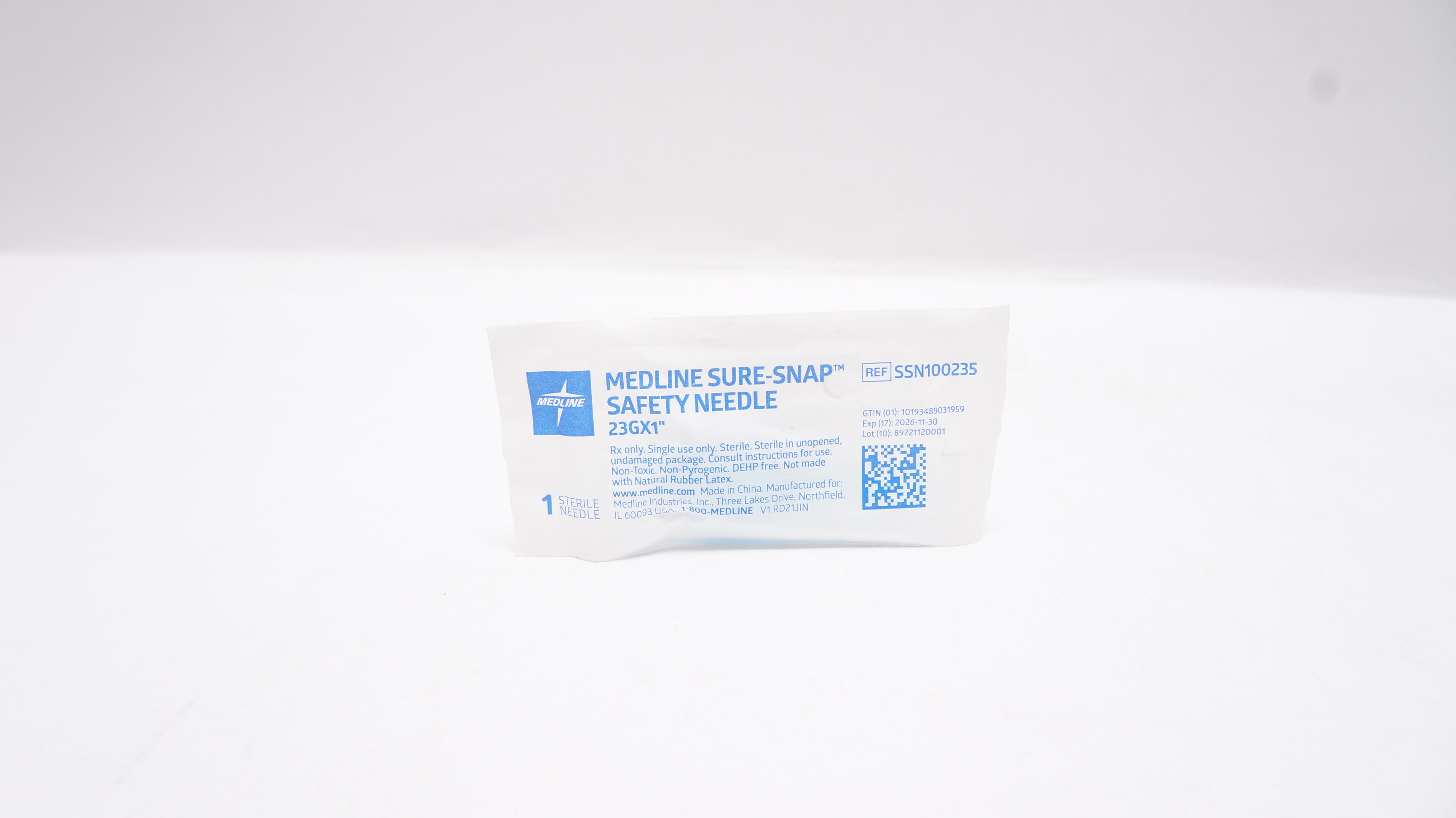 Medline SSN100235 Sure-Snap Safety Ndle, 23G x 1inch