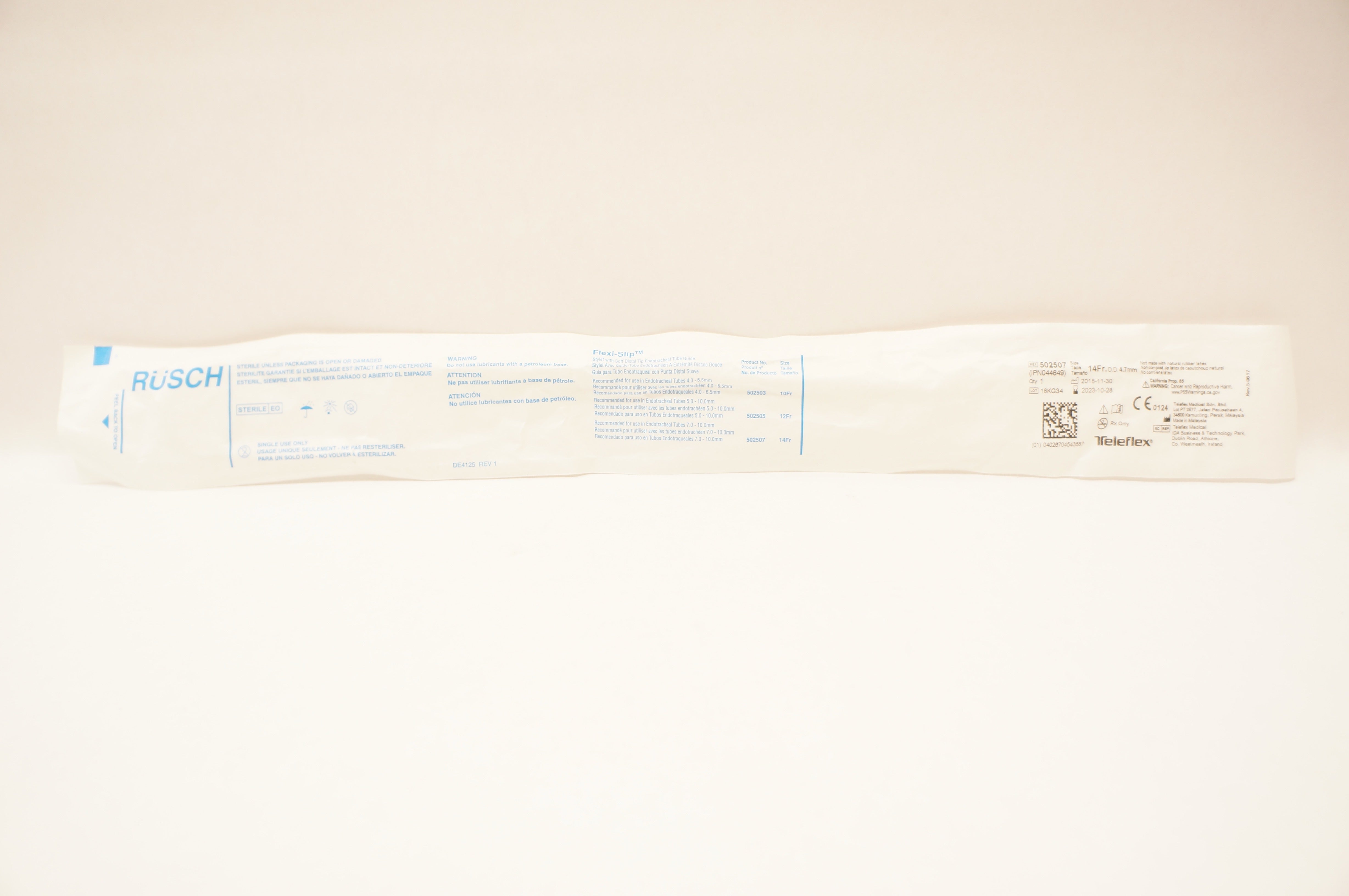 Teleflex 502507 Rusch Flexi-Slip Stylet With Soft Distal Tip 14Fr x 4.7mm OD (x)
